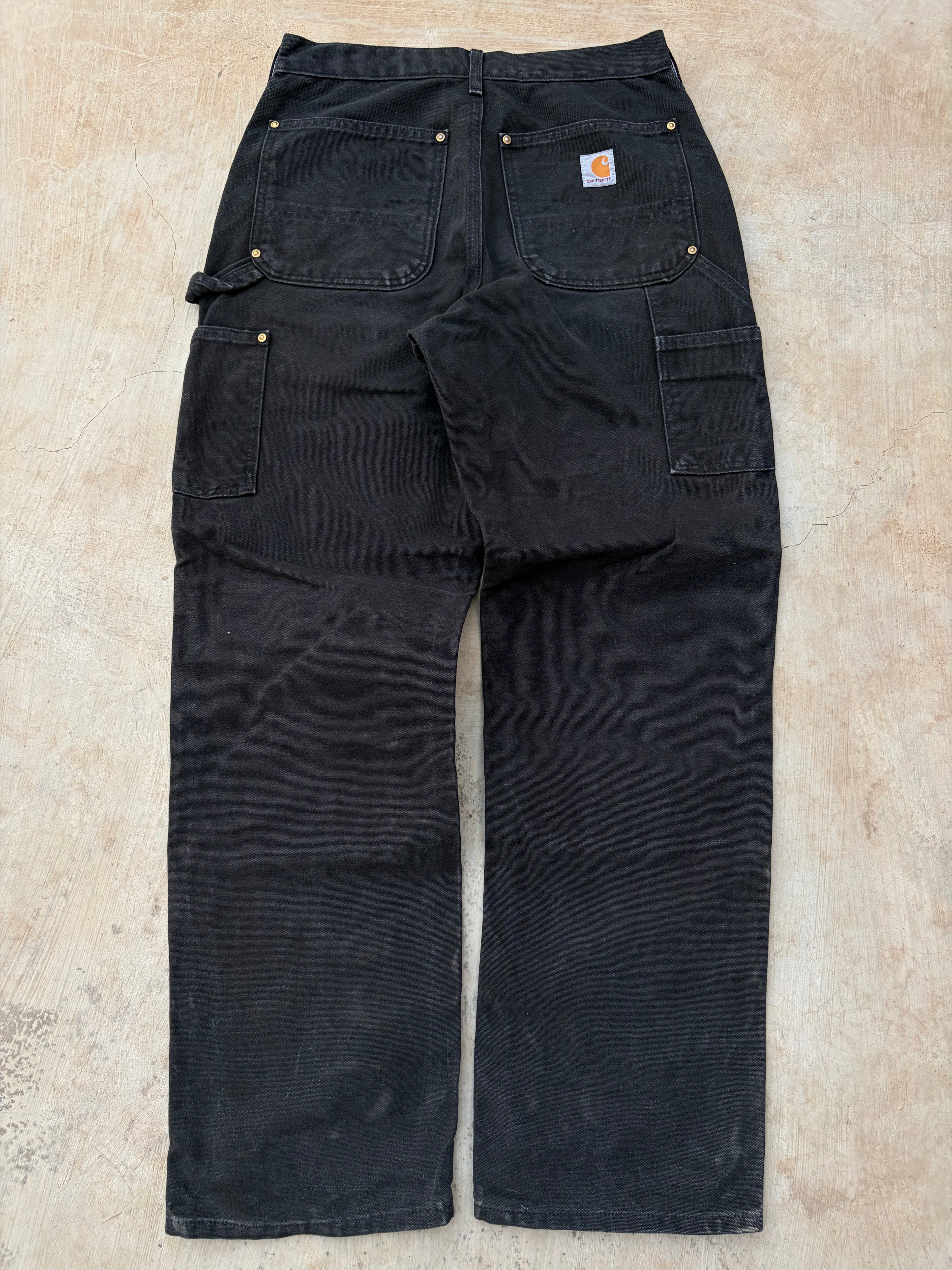 Vintage 00s Carhartt Double Knee Pant Black Faded 31