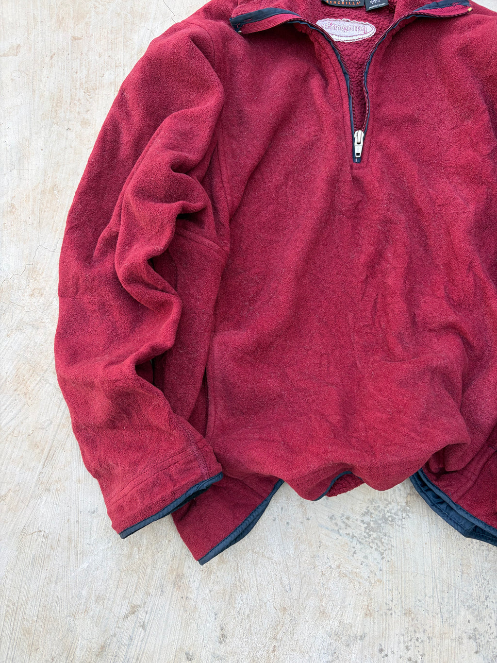 Patagonia Synchilla Fleece Pullover Made In USA Vintage Red 1/4 Zip M/L