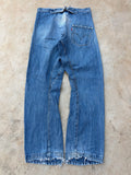 Vintage Levi's Buckle Back Jeans Distressed Light Wash Rare 32