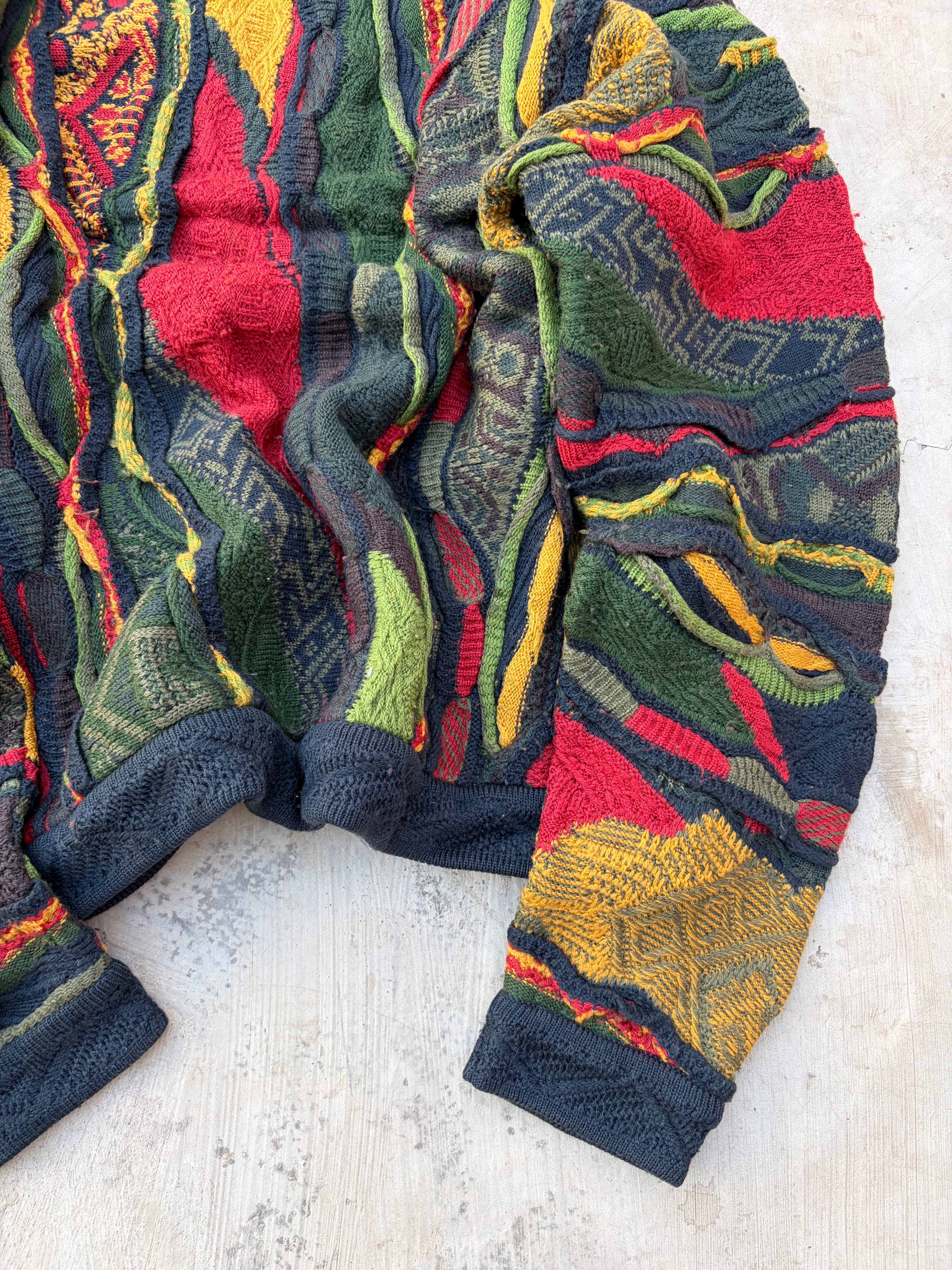 Vintage 90s COOGI Australia 3D Textured Knit Sweater Size L