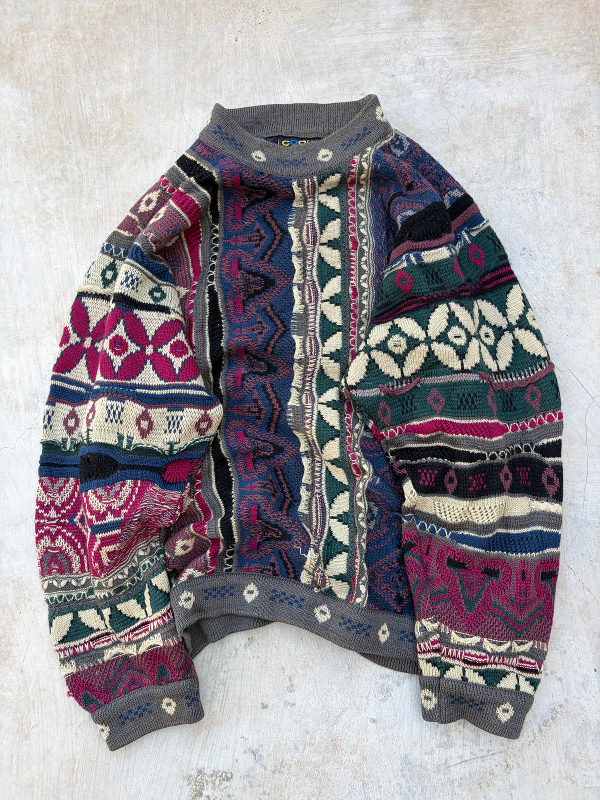 Rare 90s Vintage COOGI Australia 3D Knit Sweater L