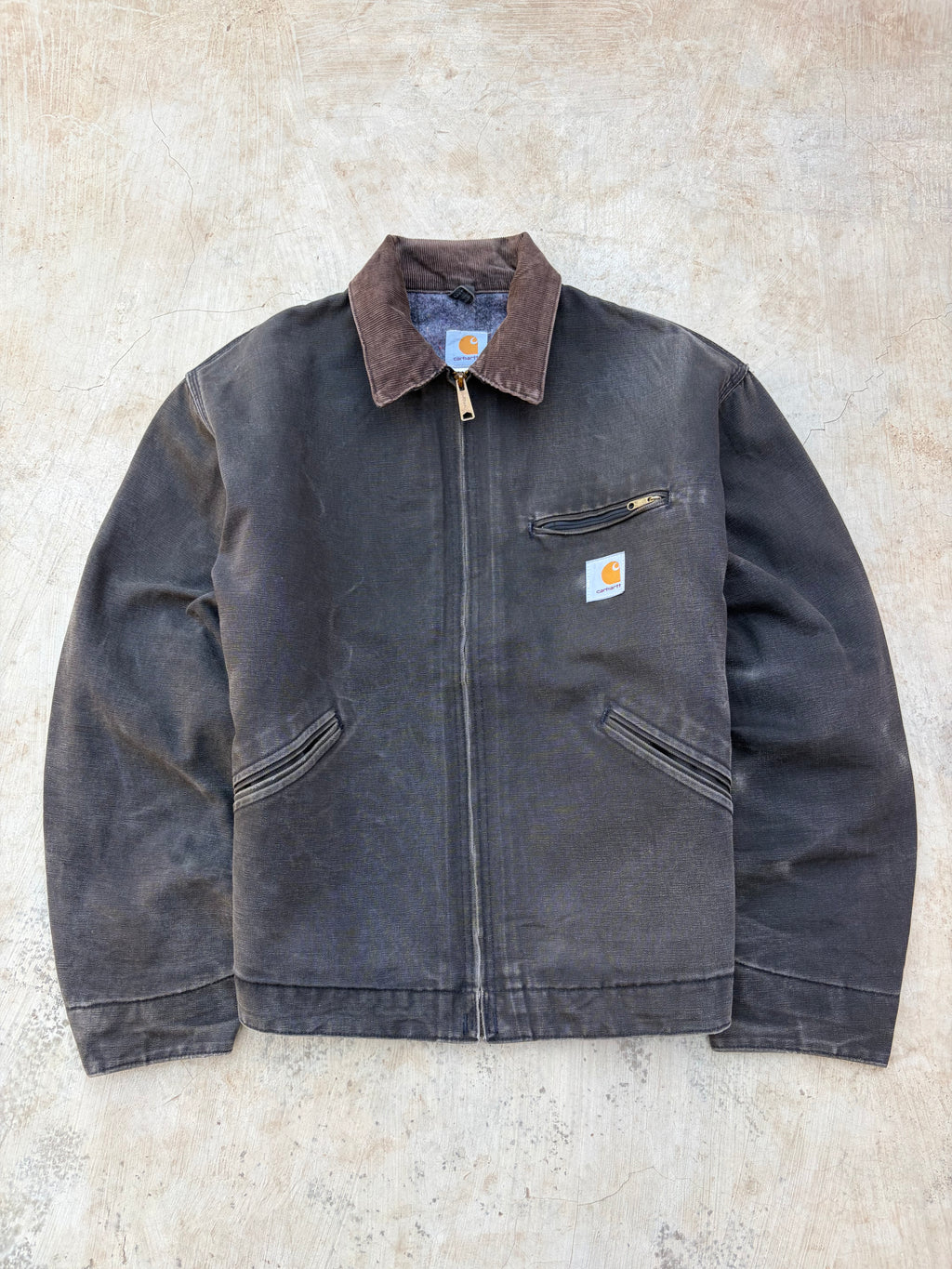 Vintage 00s Carhartt Sunfaded Detroit Jacket J01 BLK L