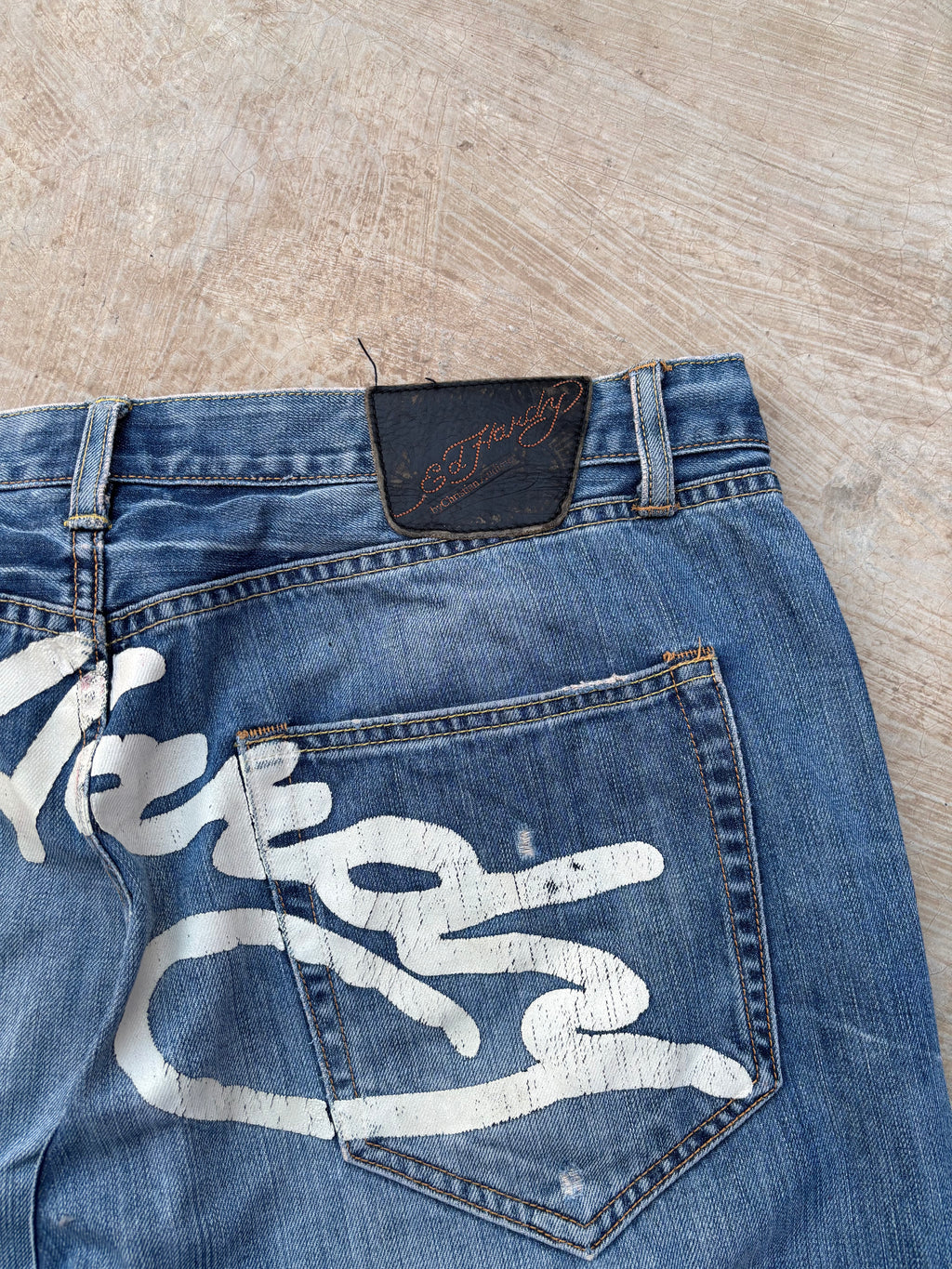Vintage 00s Edhardy Bootcut Spellout Pant 38