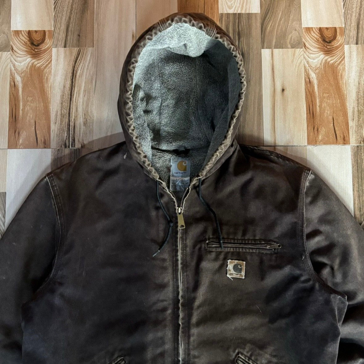 Vintage 00s Carhartt Hooded Active Jacket J141DKB L