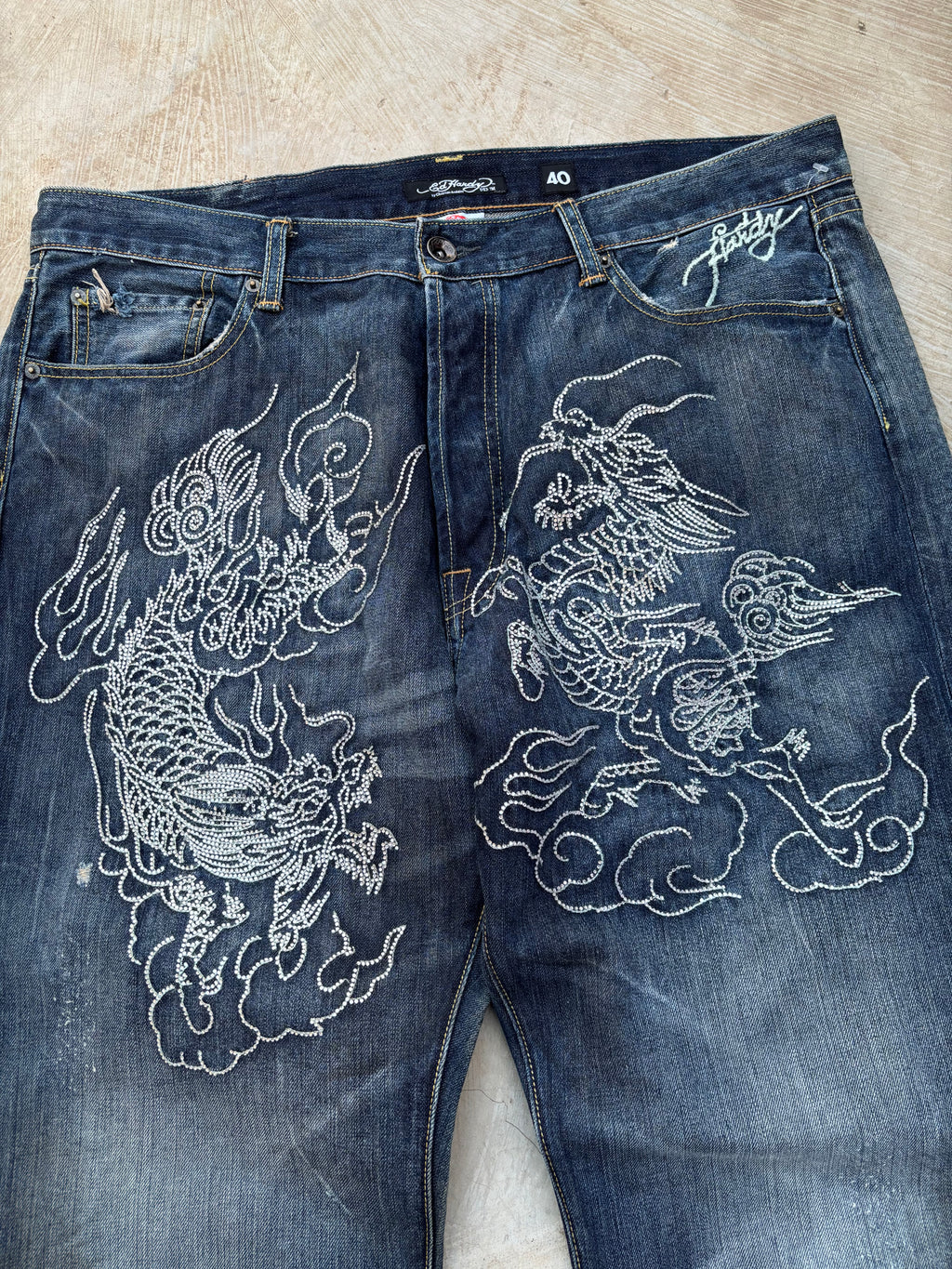 Vintage 00s Edhardy Y2K Spellout Pant 40