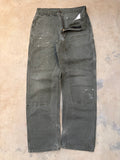 Vintage Painted & Faded Carhartt Double Knee Mos 34