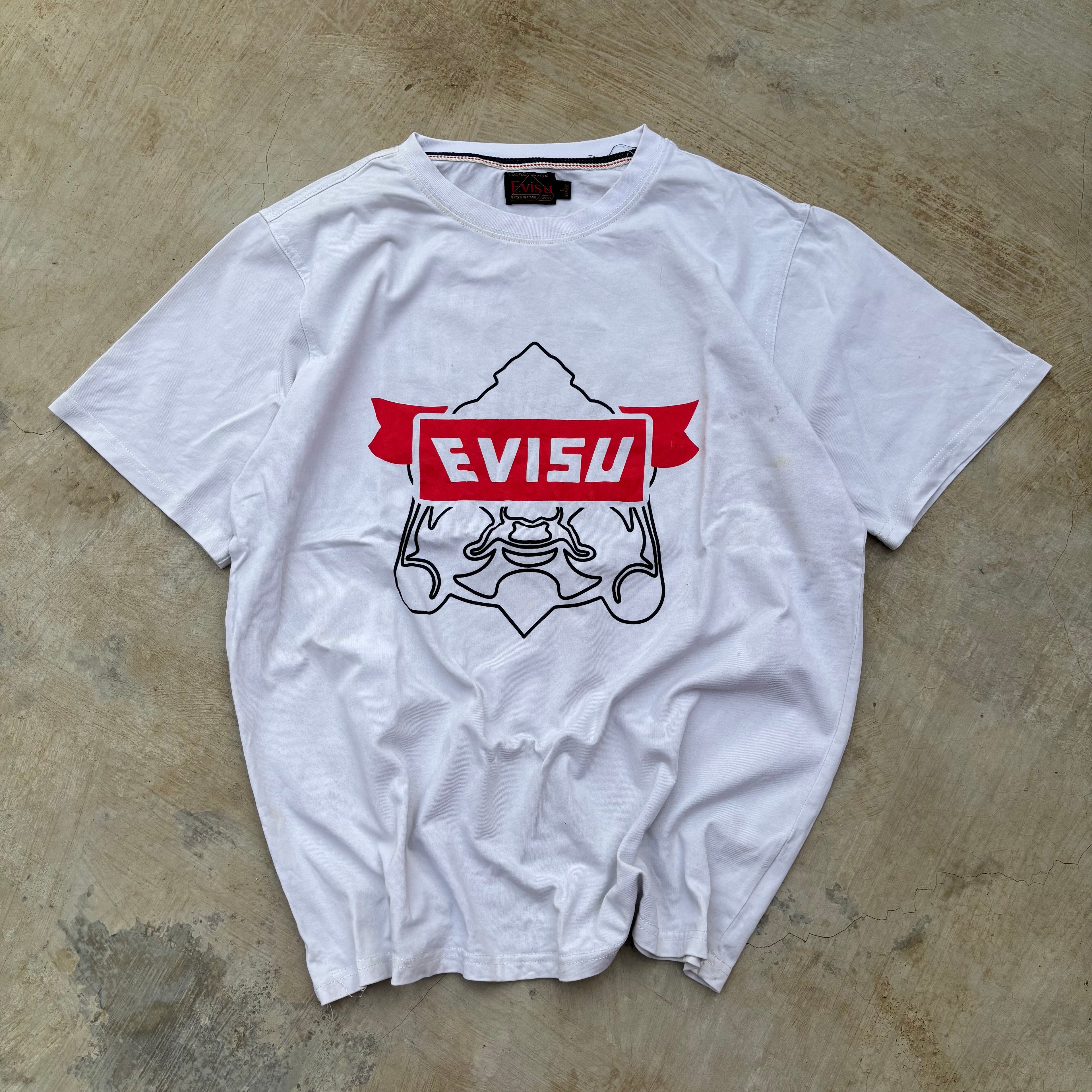 Vintage 00s Evisu GodHead Tee Selvedge M/L