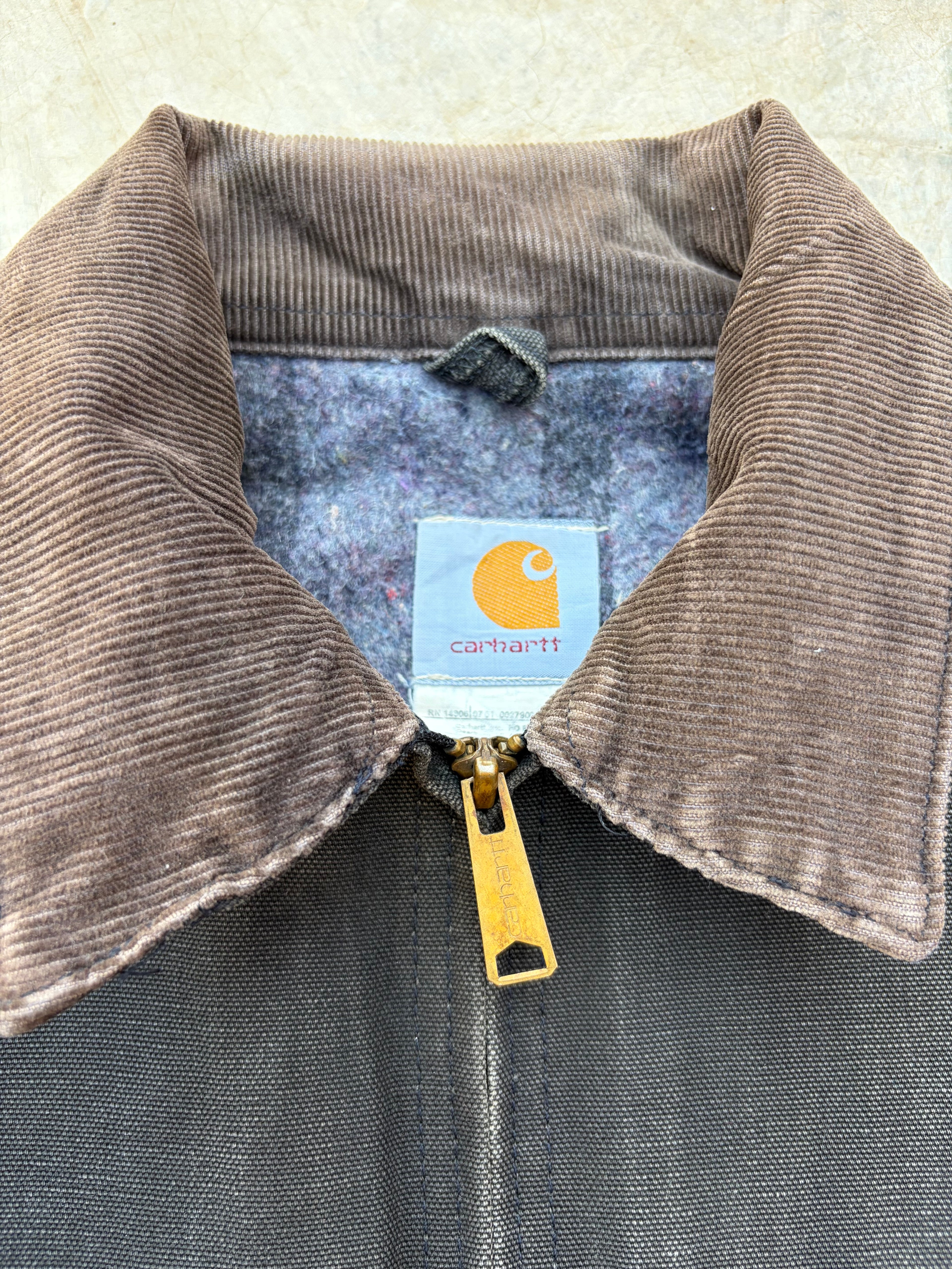 Vintage 00s Carhartt Sunfaded Detroit Jacket J01 BLK L