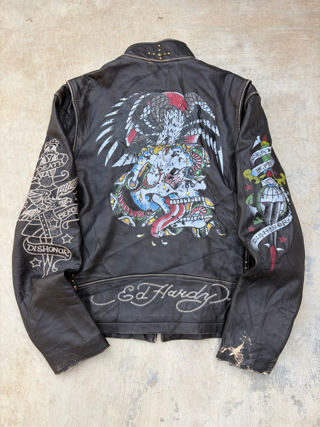 Mythic 90s Edhardy Unisex Death before Dishonour Leather M/L
