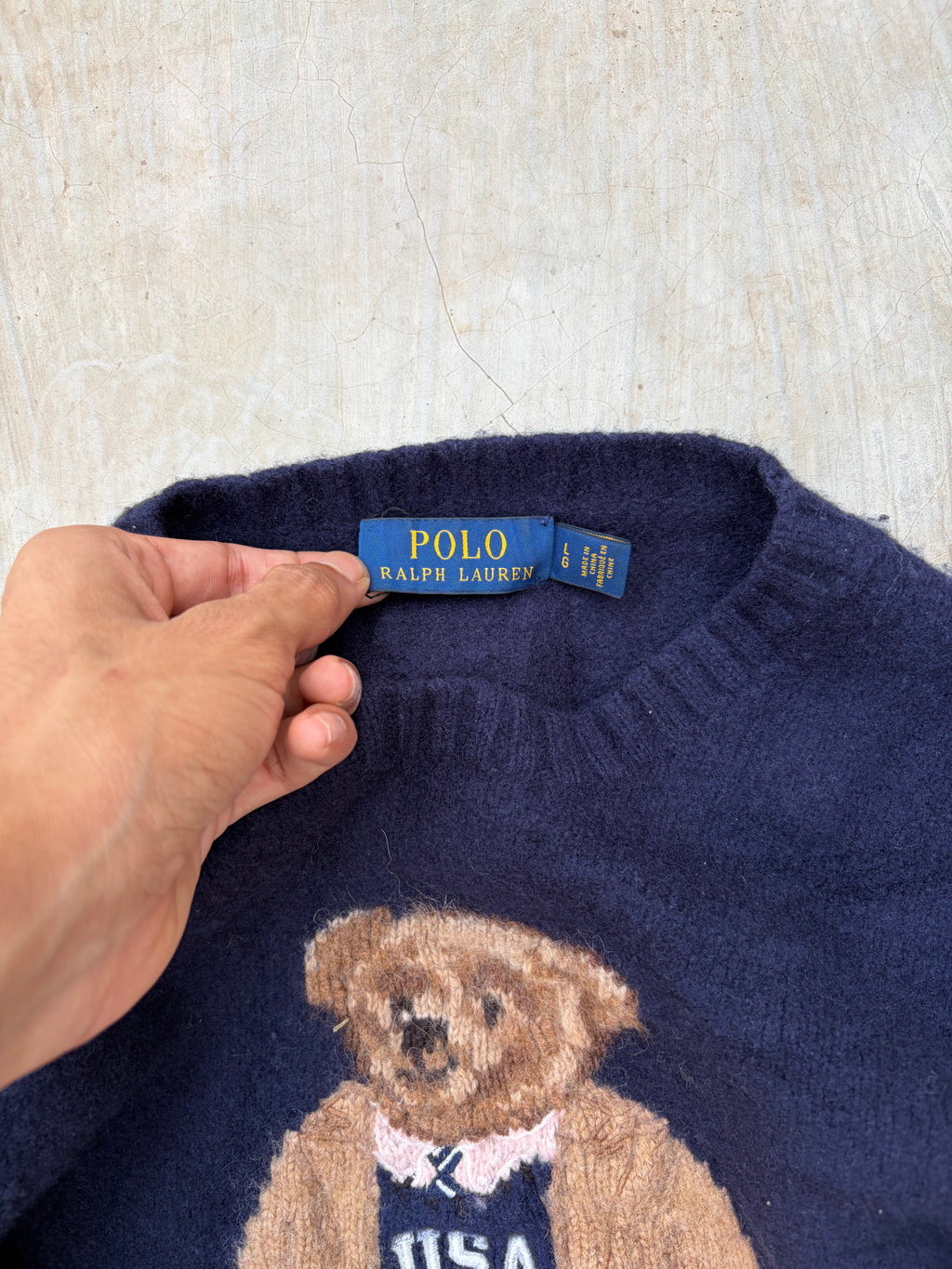 Vintage Polo Ralph Lauren Polo Bear USA Sweater S