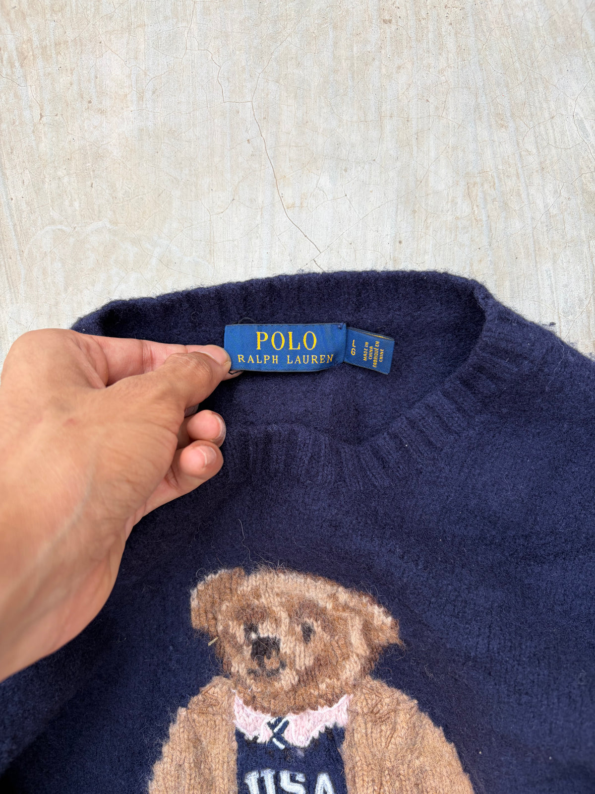 Vintage Polo Ralph Lauren Polo Bear USA Sweater S
