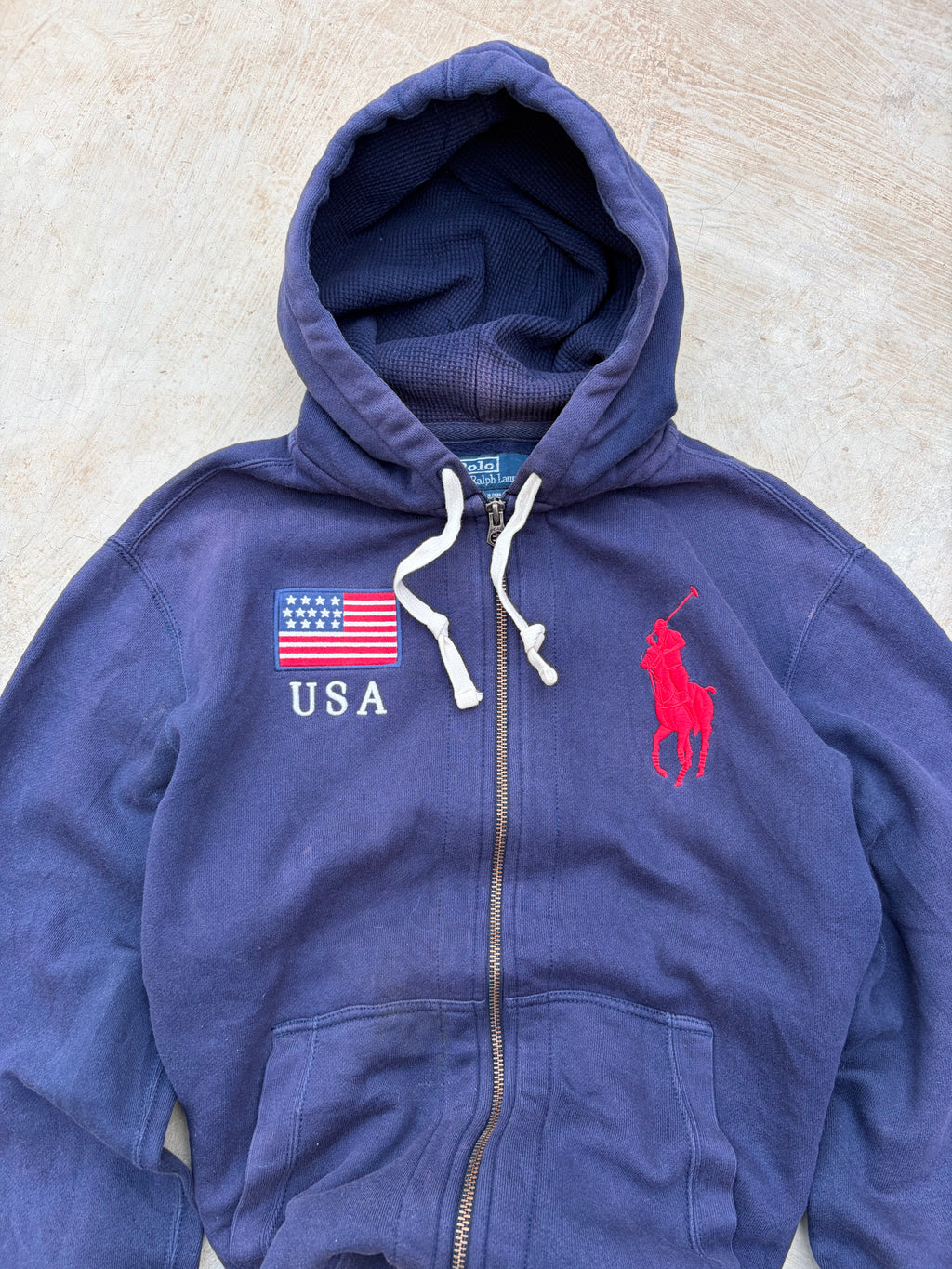 Vintage 90s Polo Ralph Lauren Zip Hoodie L
