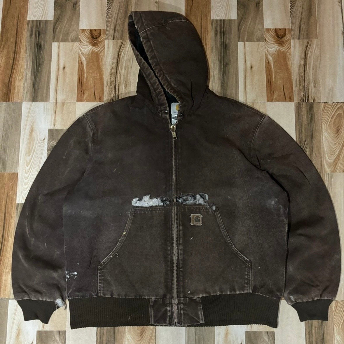 Vintage 00s Carhartt Thrashed Active Jacket DKB L