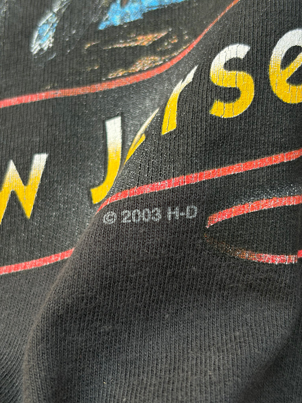 Vintage 00s Harley Davidson Blue Flame Longsleeve Tee L