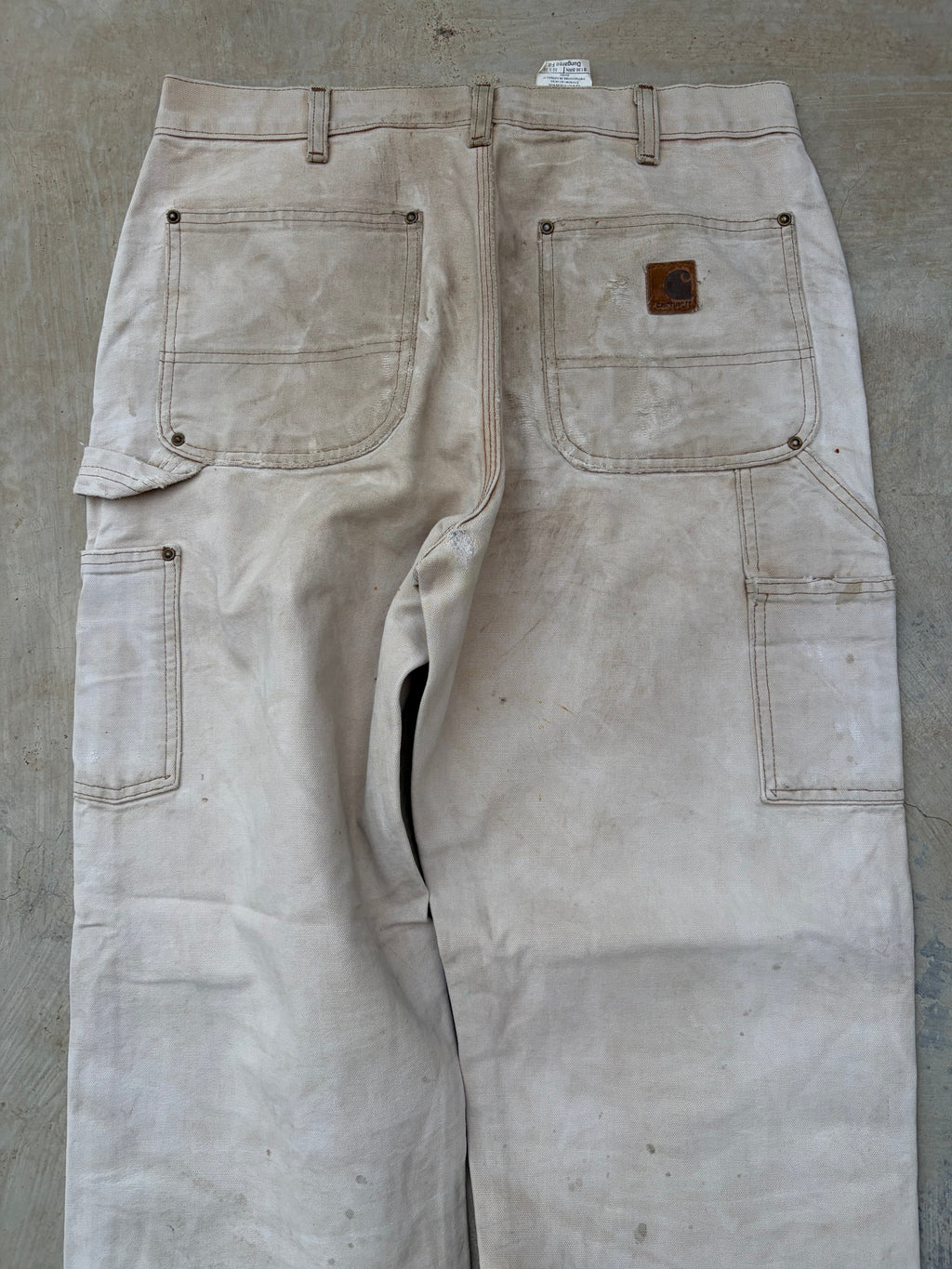 Vintage Faded & Thrashed Carhartt B136 BRN Double Knee 33