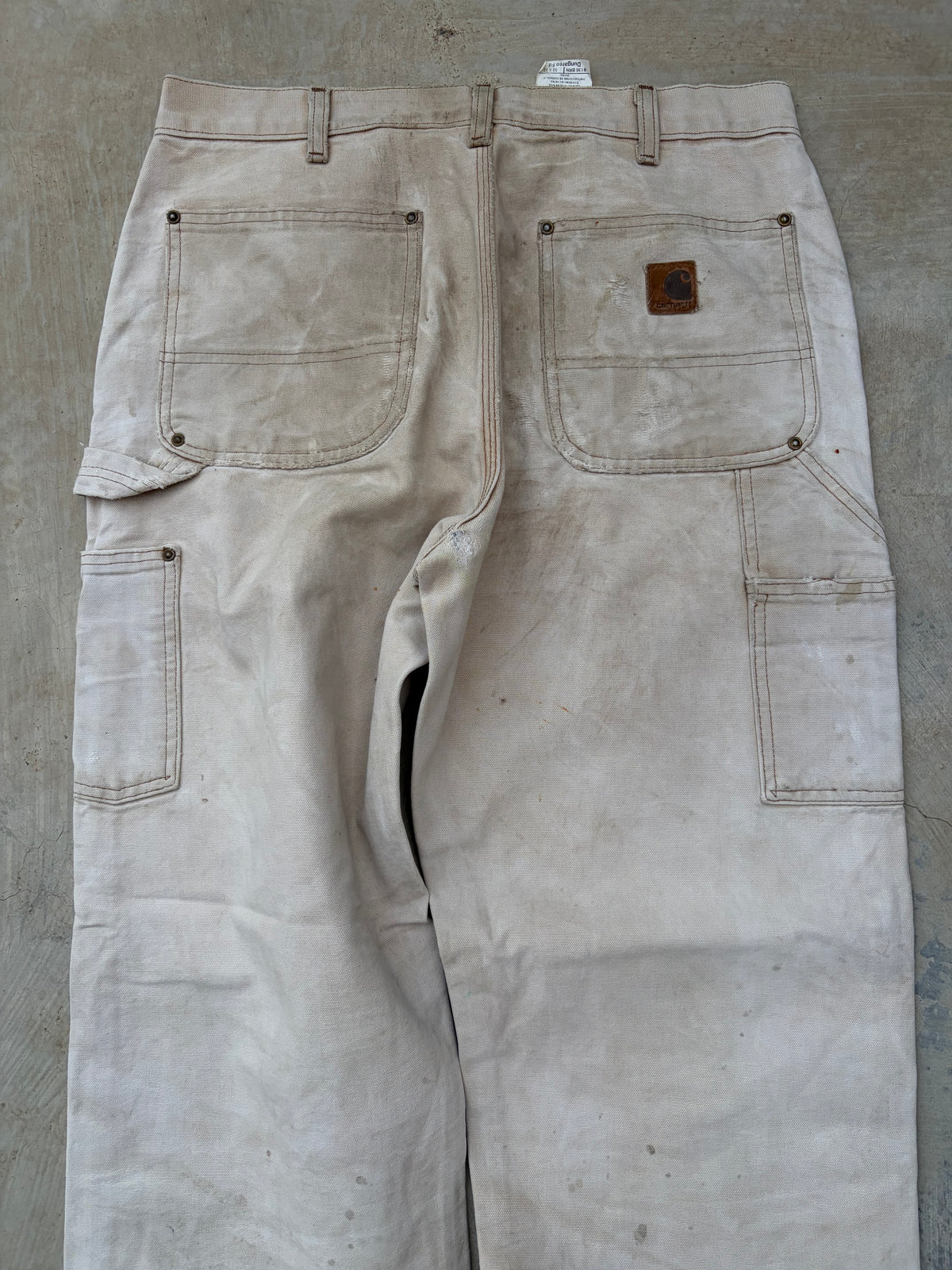 Vintage Faded & Thrashed Carhartt B136 BRN Double Knee 33