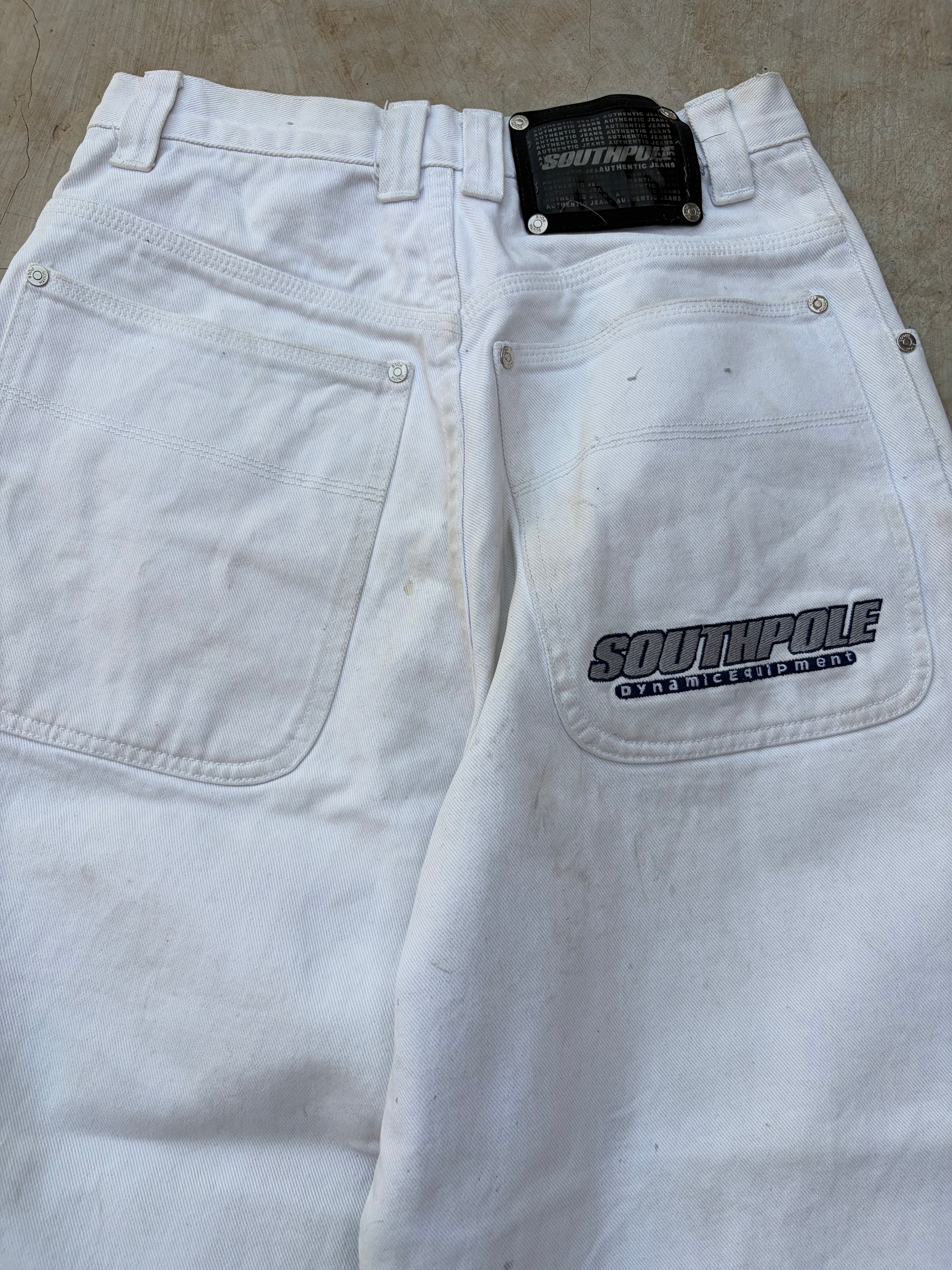 Vintage 00s Southpole Y2K White Denim Shorts 29