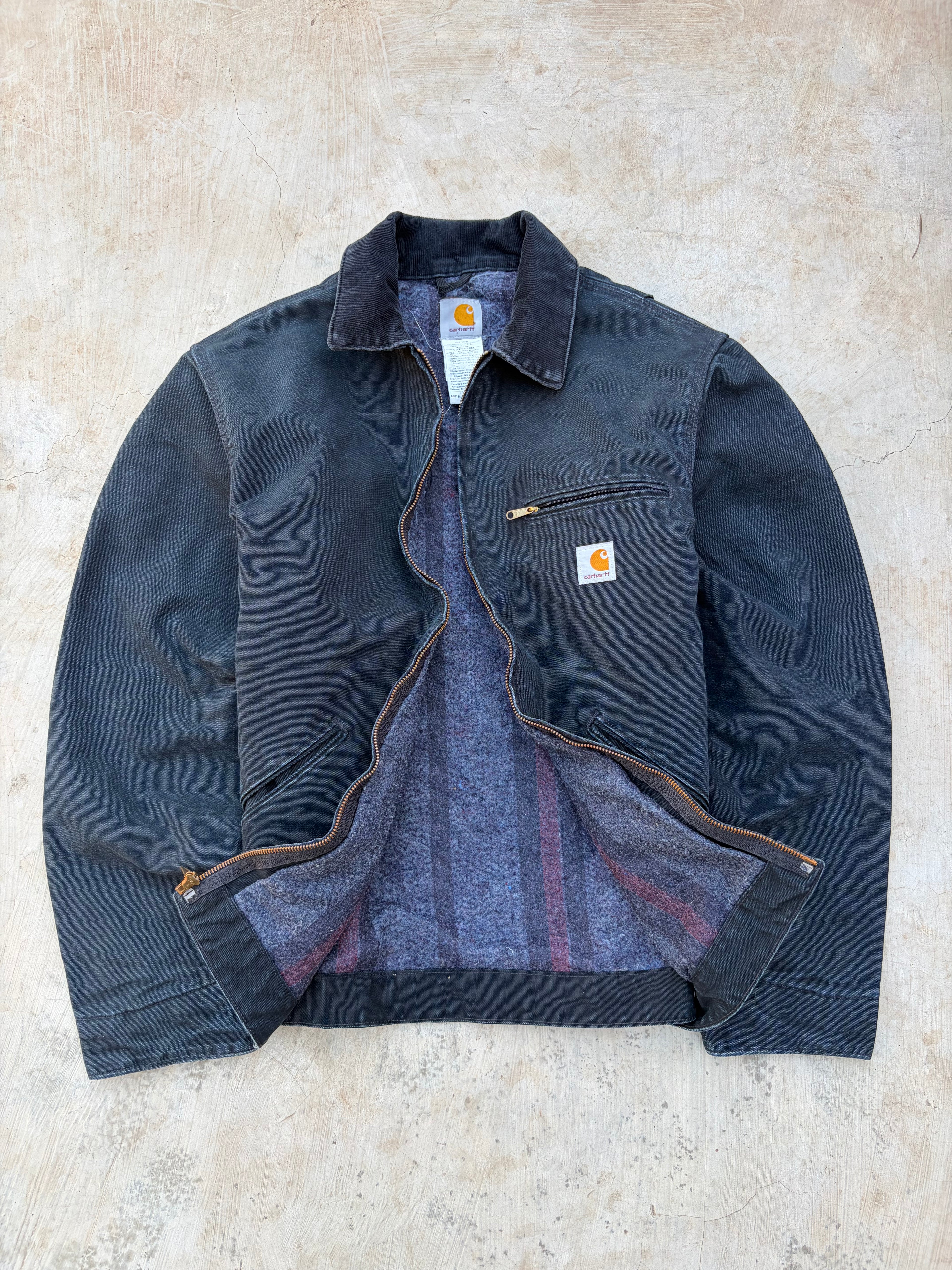 Vintage Sunfaded Carhartt Detroit Jacket EJ001 BLK L