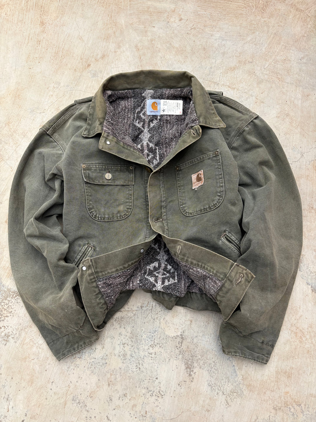 Vintage 90s 1996 Carhartt Aztec Coat XL
