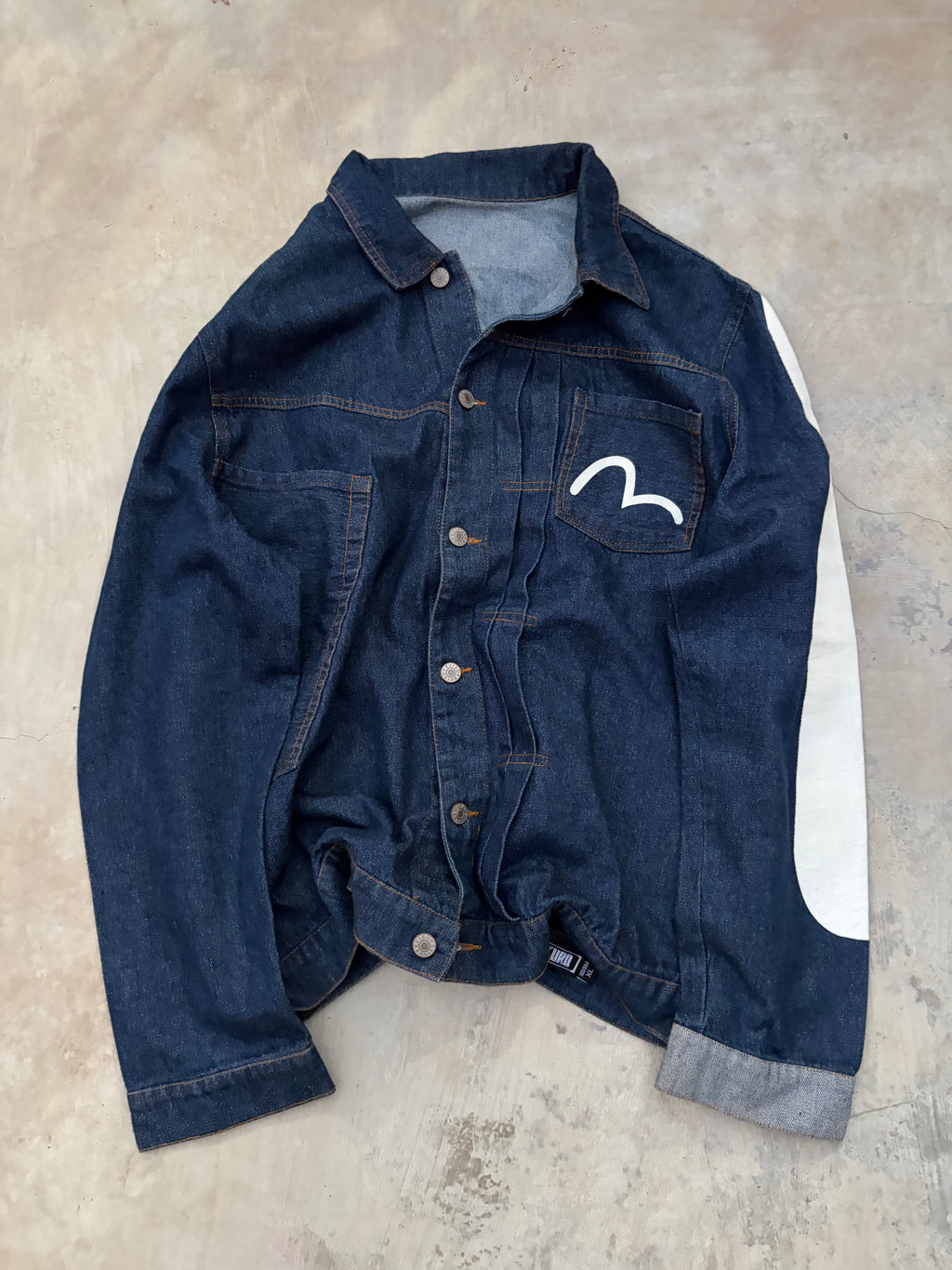 Rare Vintage Evisu Denim Diacock Jacket L/XL