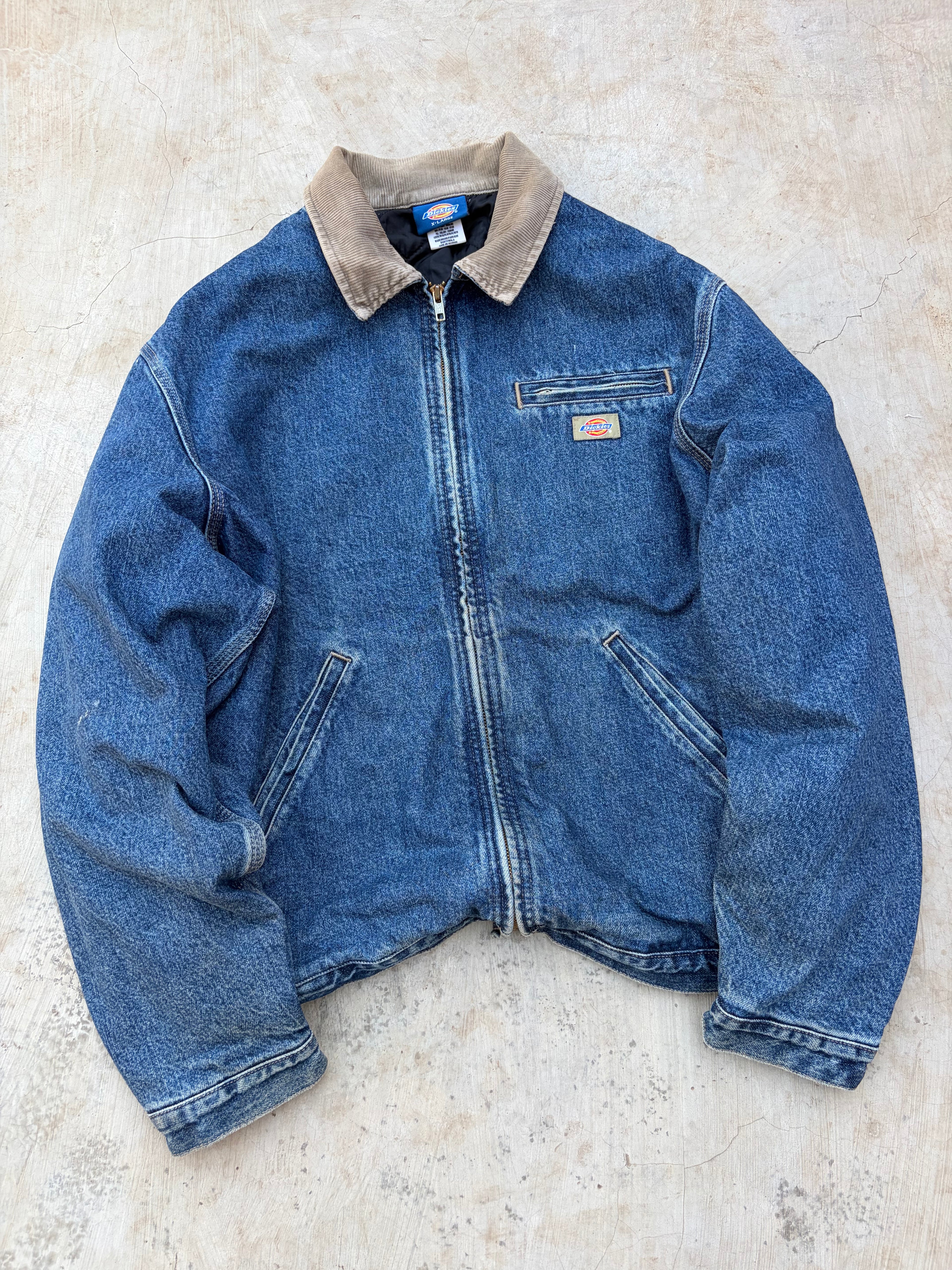 Vintage 00s Dickies Detroit Jacket Tan Collar XL