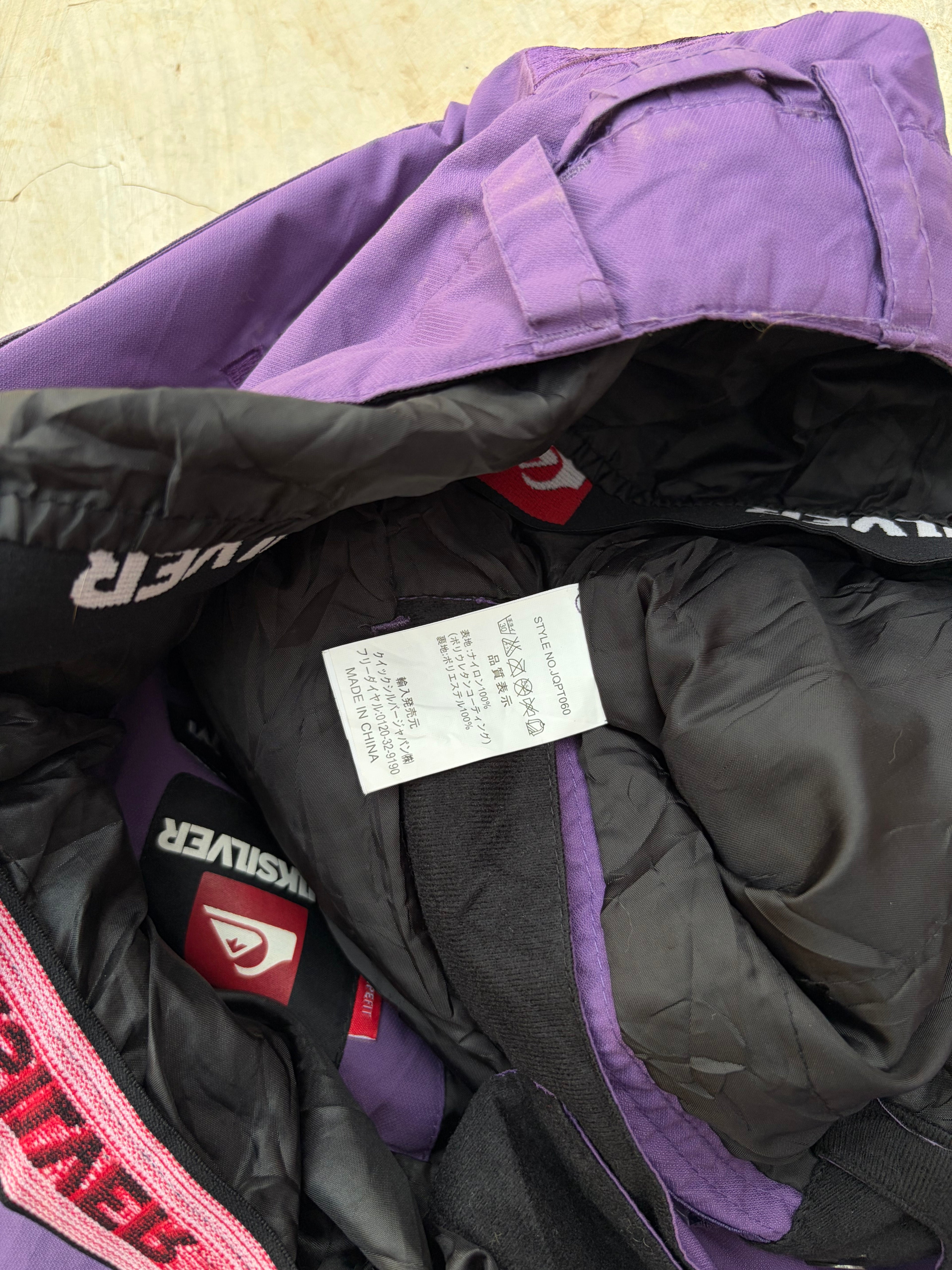 Vintage 00s Quiksilver Purple Insulated Snow Ski Pants 34
