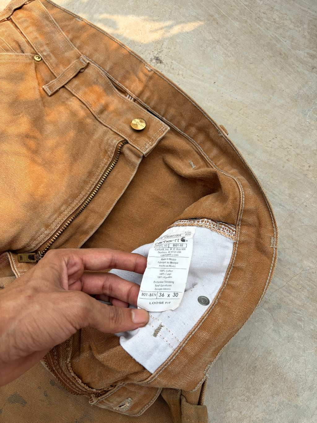 Vintage stained Carhartt Double Knee 36