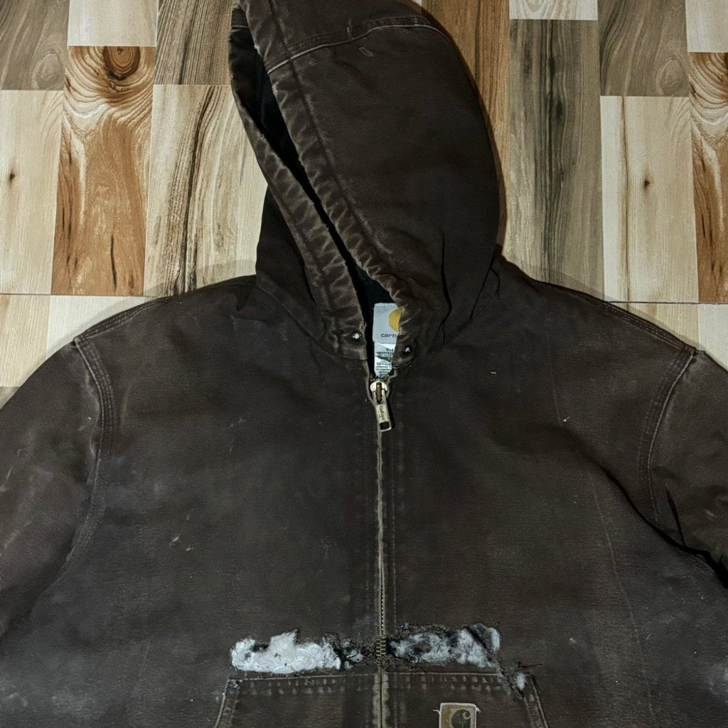 Vintage 00s Carhartt Thrashed Active Jacket DKB L