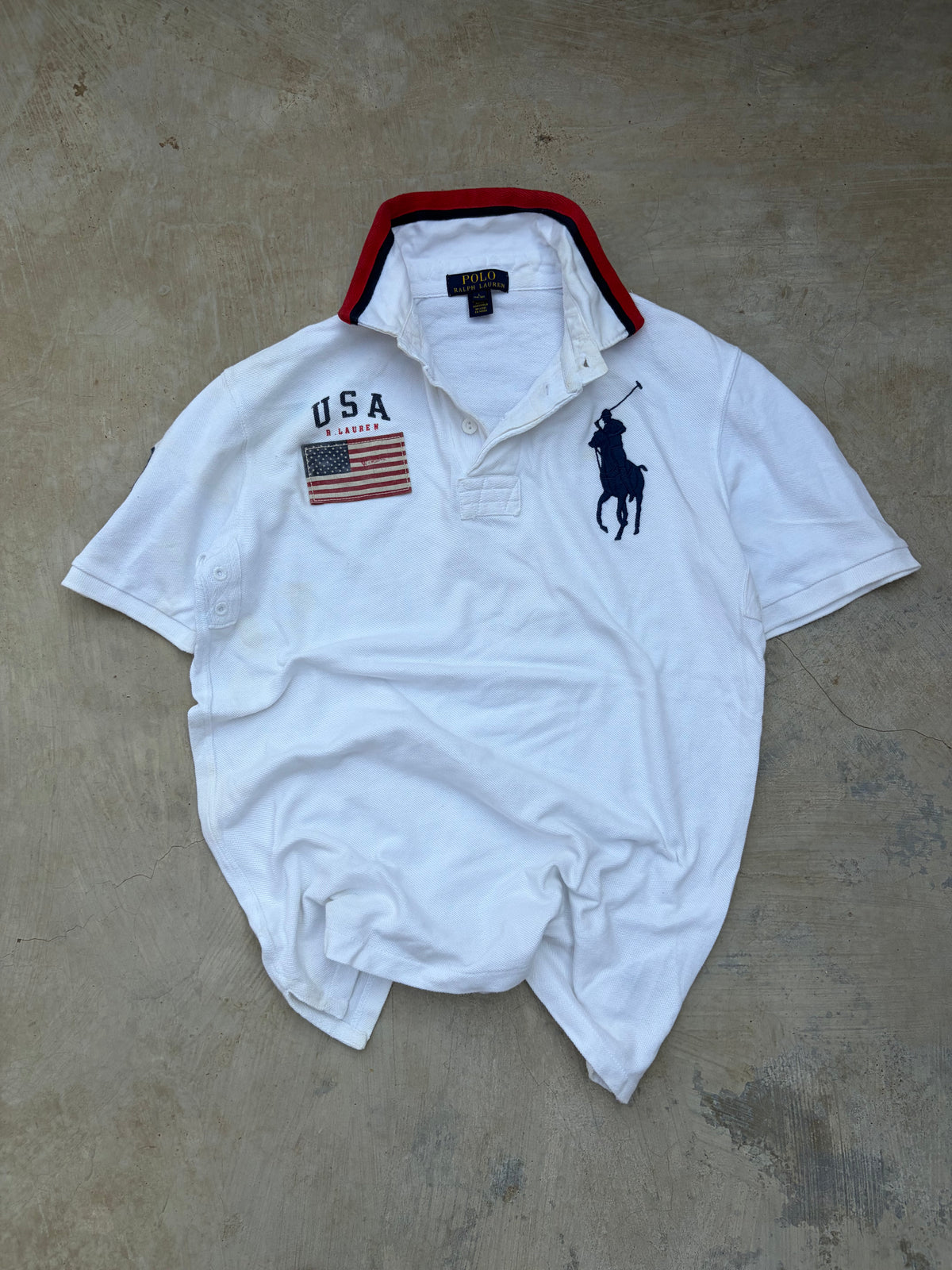 Vintage Polo Ralph Lauren USA Flag Polo Shirt XS/S