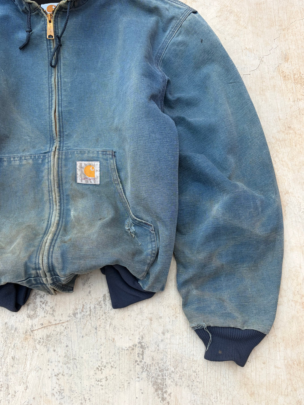 Vintage 1999 Sunfaded Carhartt Active Jacket J03 NVY XL