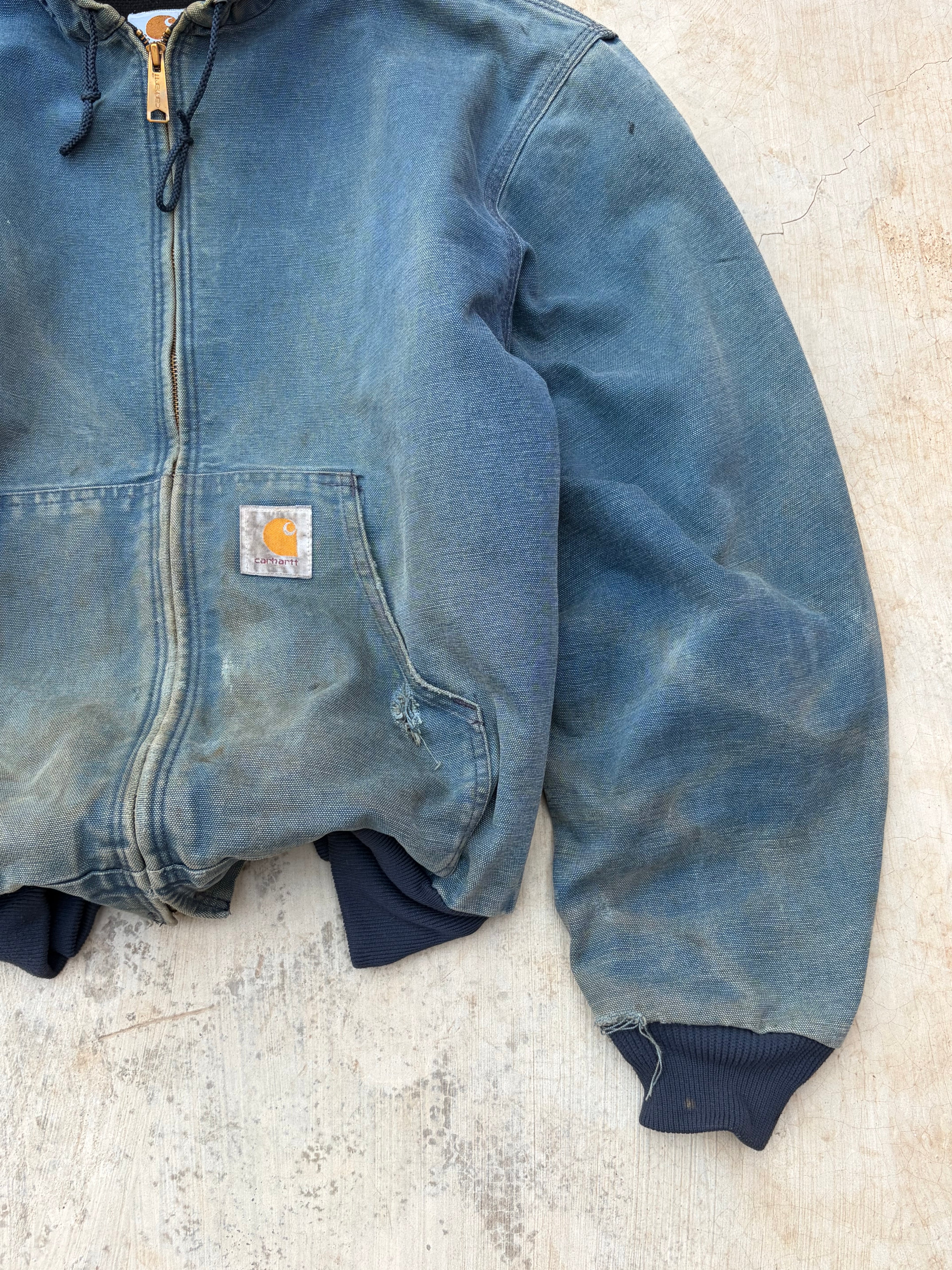 Vintage 1999 Sunfaded Carhartt Active Jacket J03 NVY XL