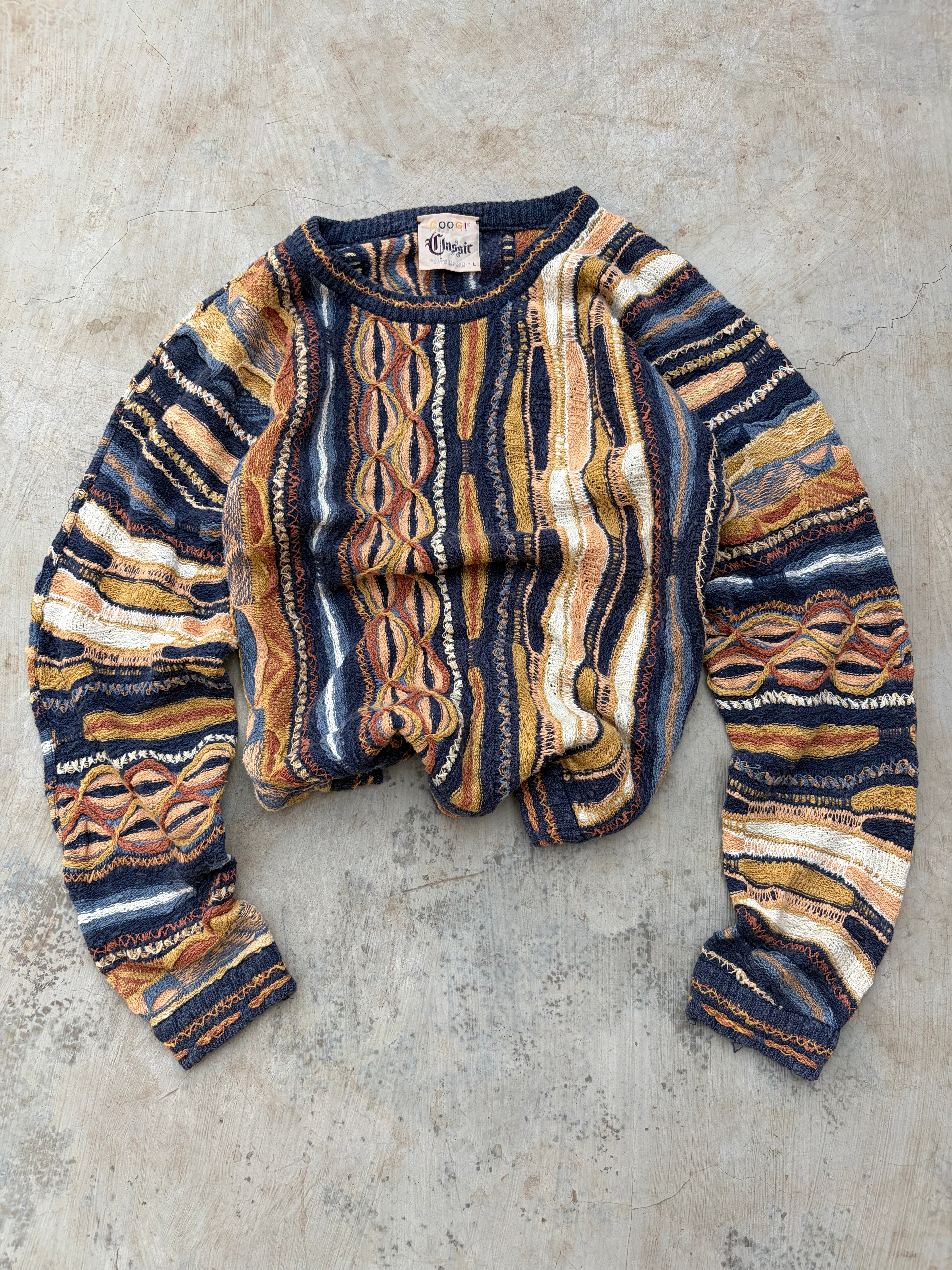 Vintage 90s Coogi Classic 3D Knit Sweater L