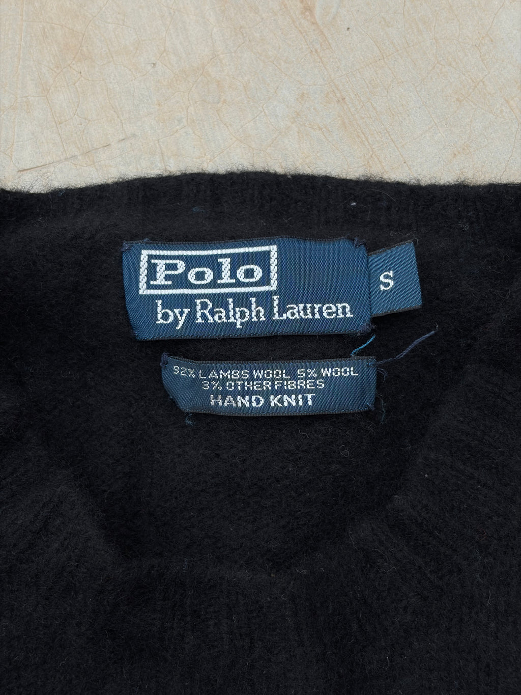 Vintage 90s Polo Ralph Lauren handknit horse Sweater S