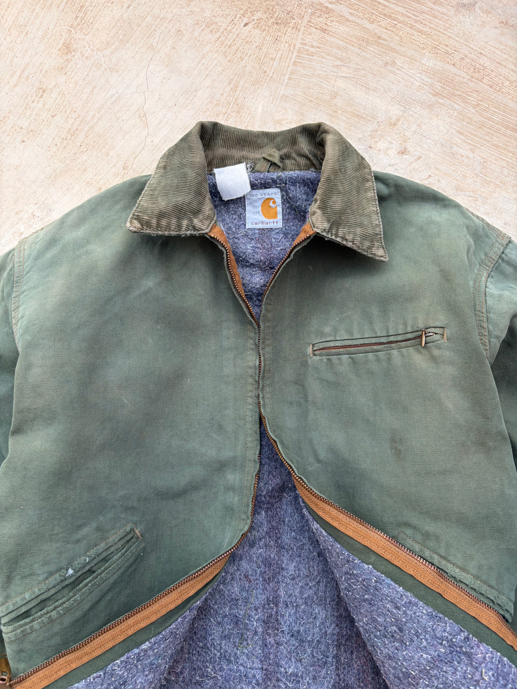 Vintage 80s Carhartt Detroit Jacket 100th Anniversary L