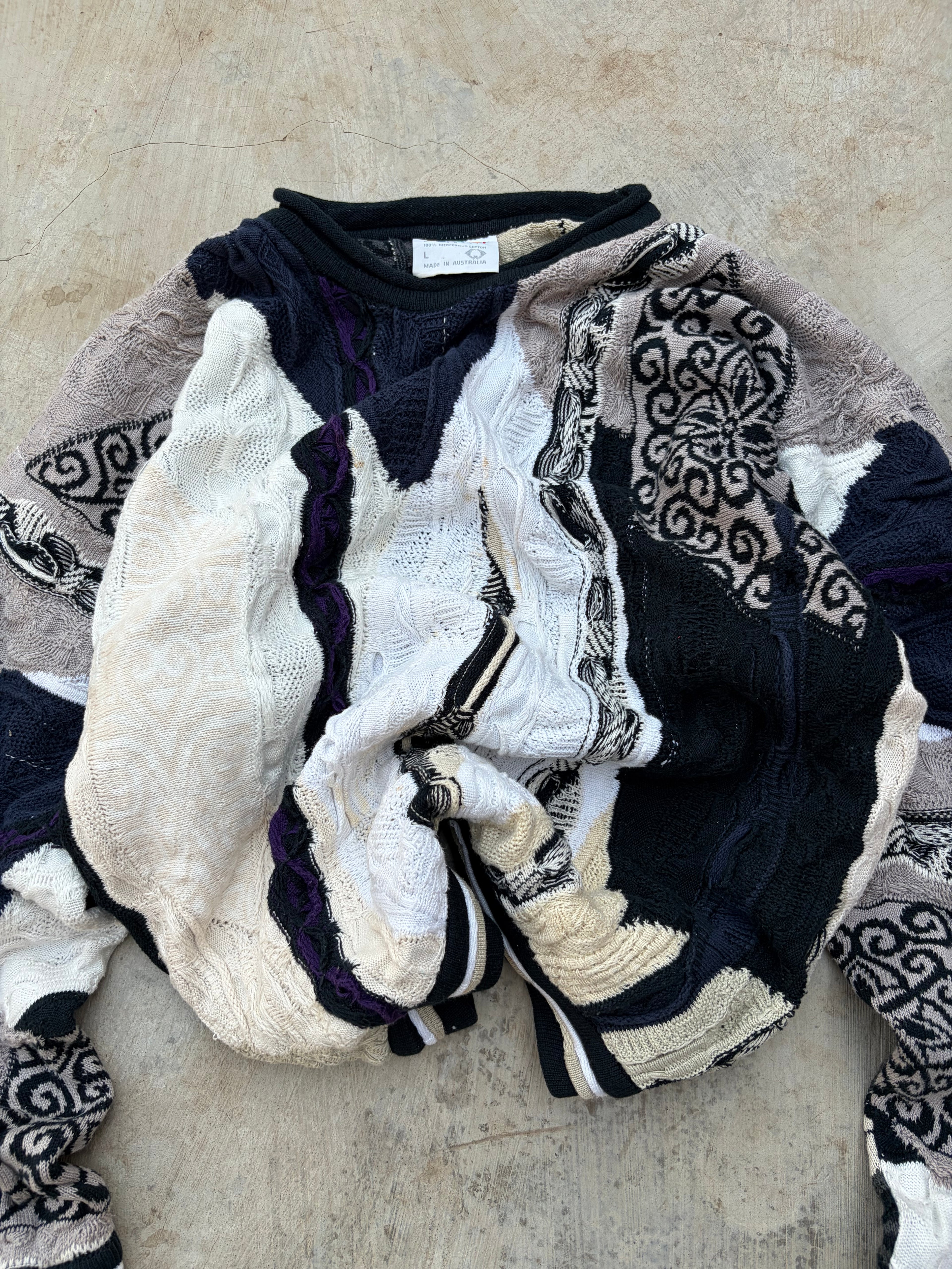 Vintage 90s Coogi 3D Knit Sweater XL