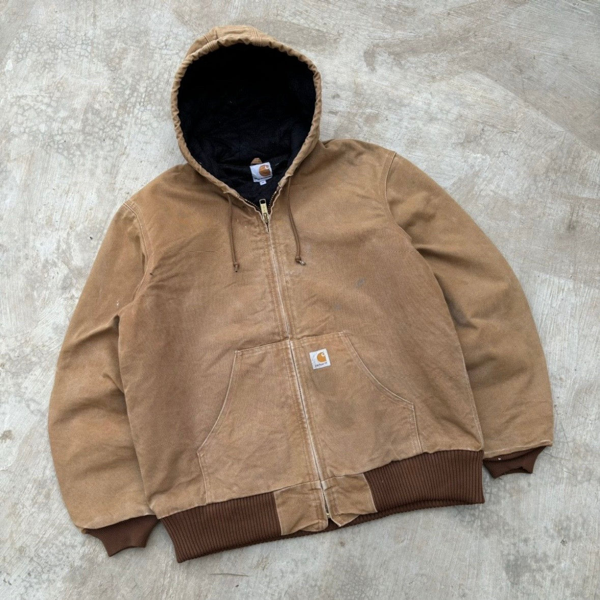 Vintage Sunfaded Carhartt Active Jacket BRN M