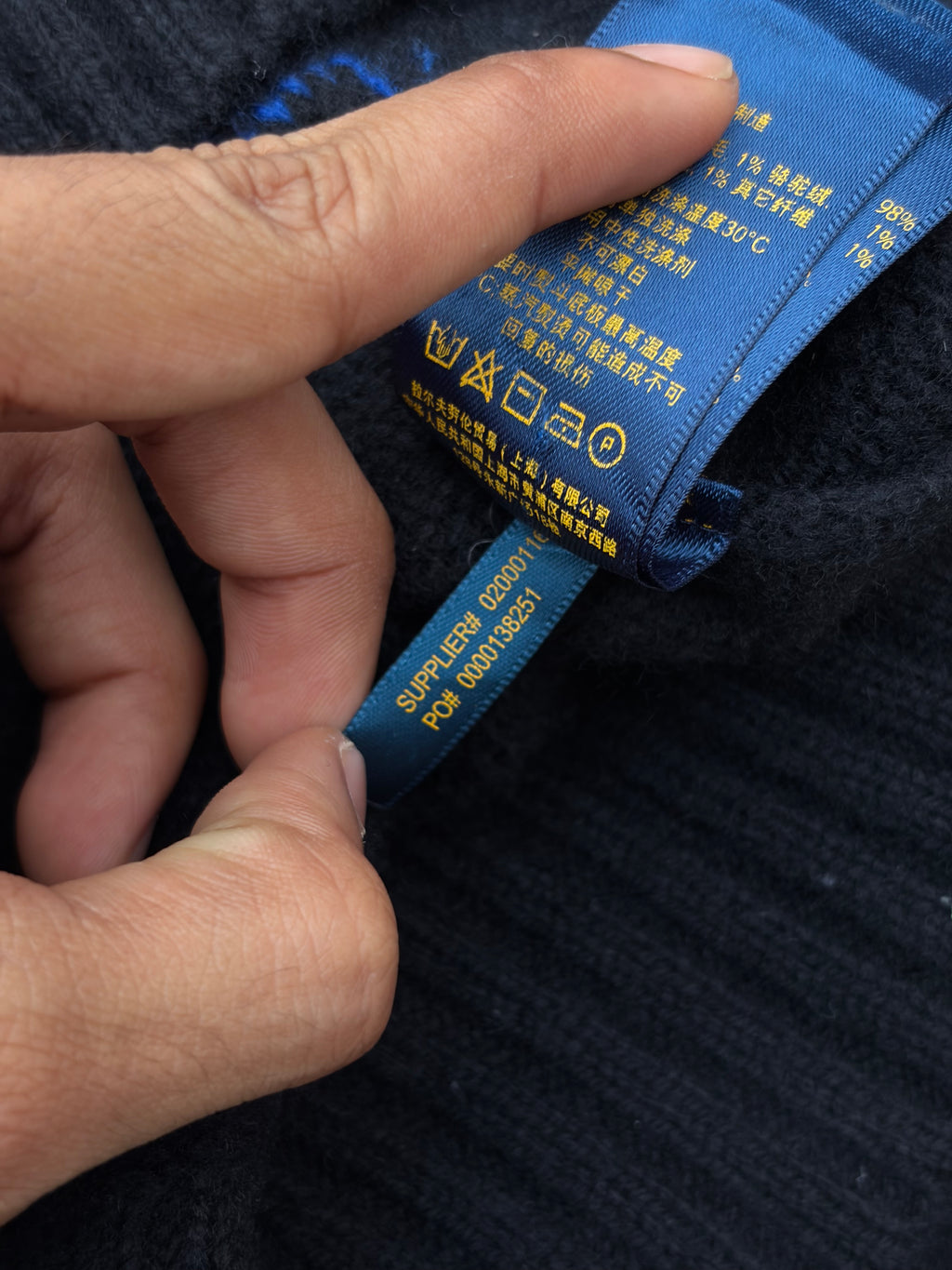 Vintage 00s Polo Ralph Lauren Ski-Bear Knit Sweater L