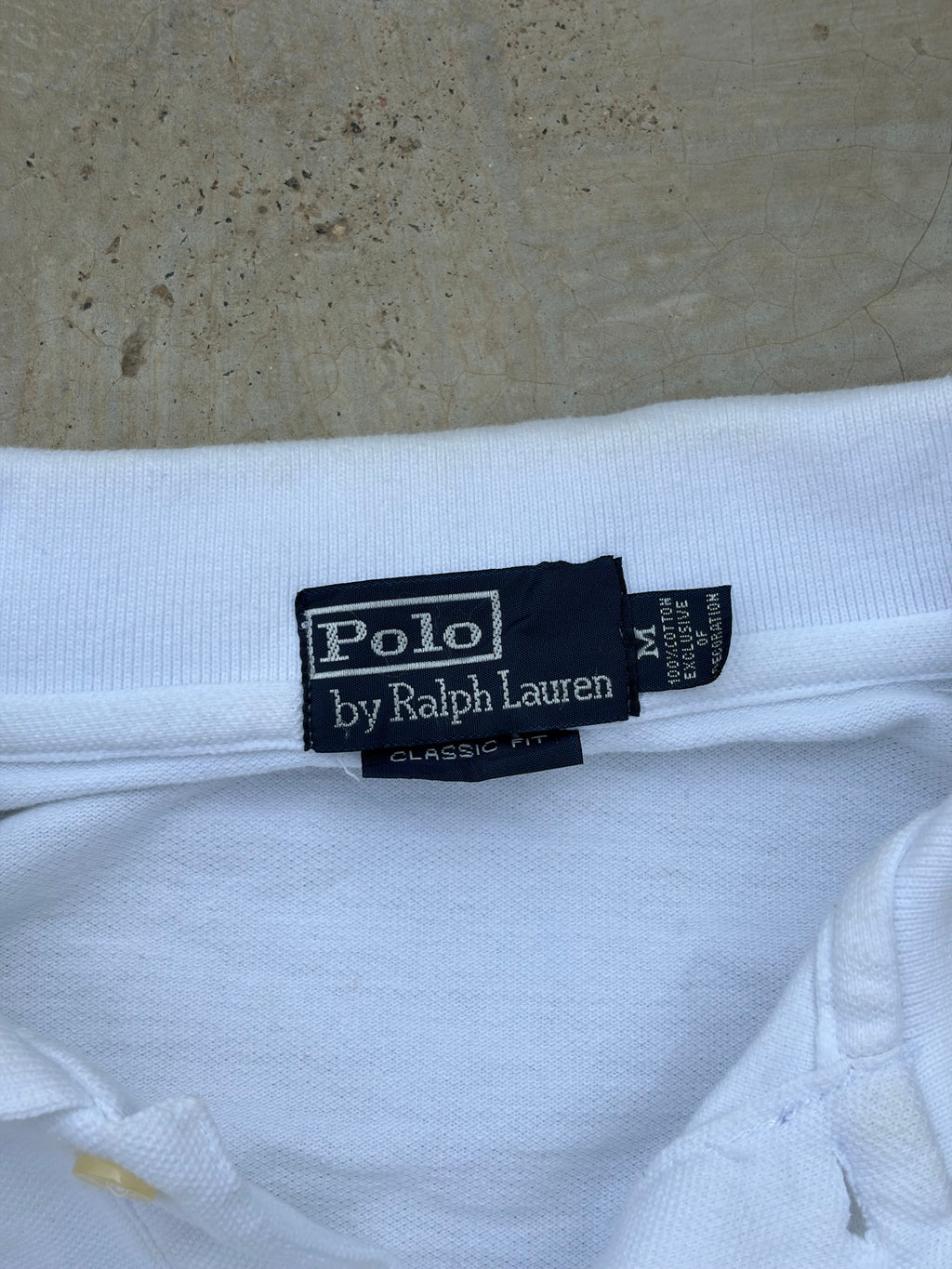 Vintage Polo Ralph Lauren White Long Sleeve Rugby Polo S