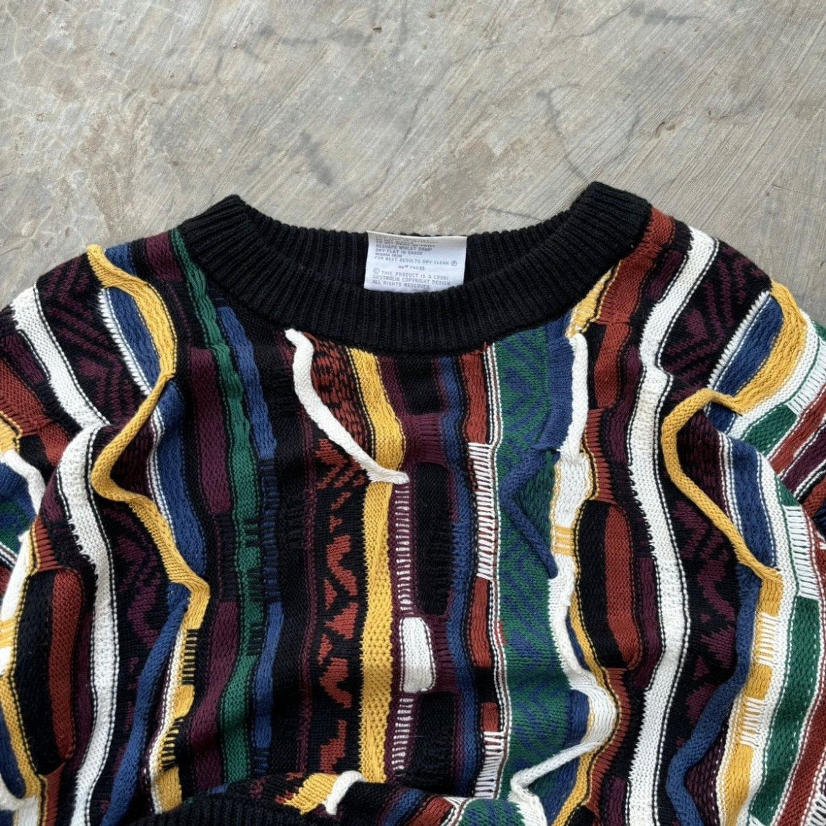 Vintage 90s 3D Knit M/L Womens