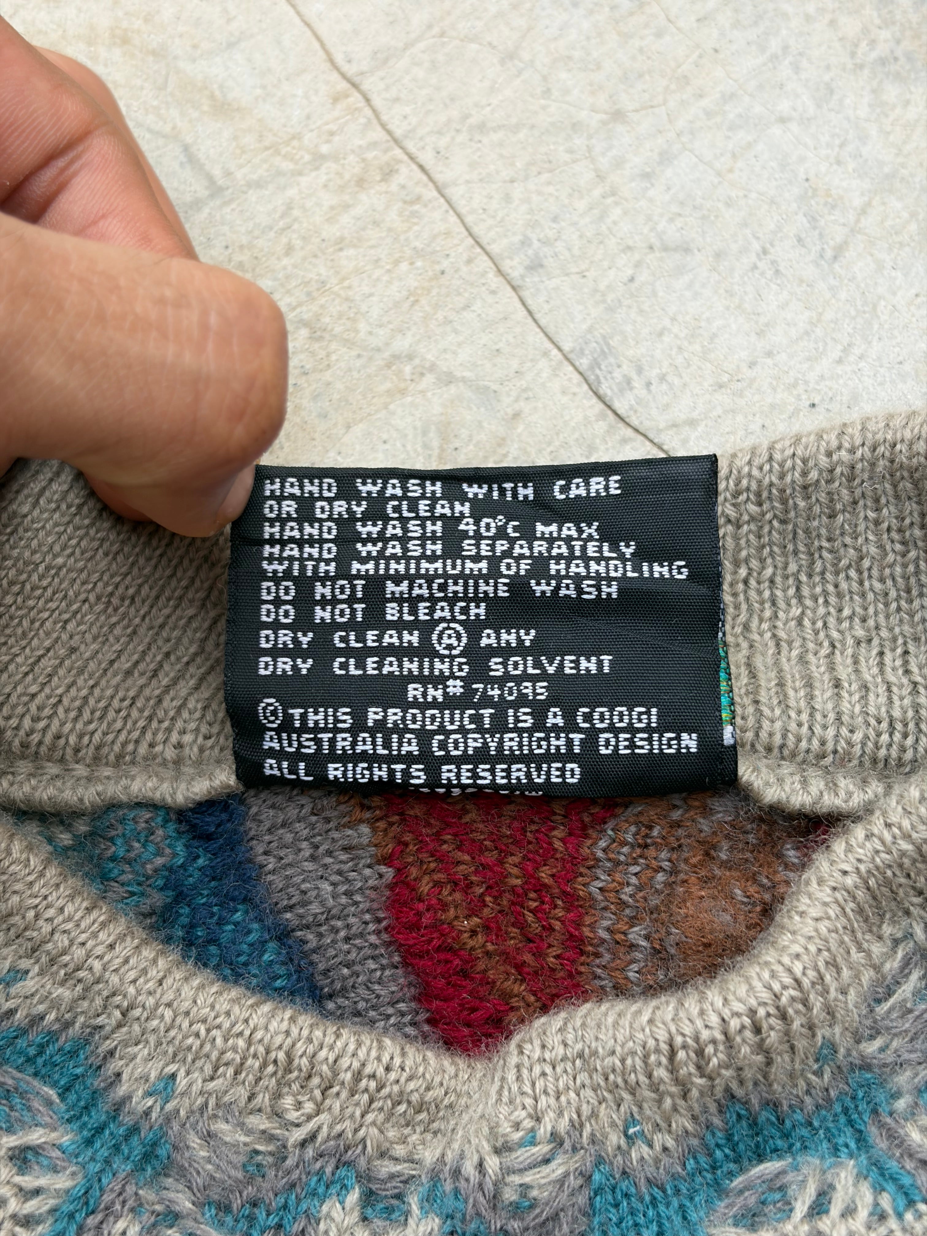 Vintage 90s Coogi 3D Knit Sweater S