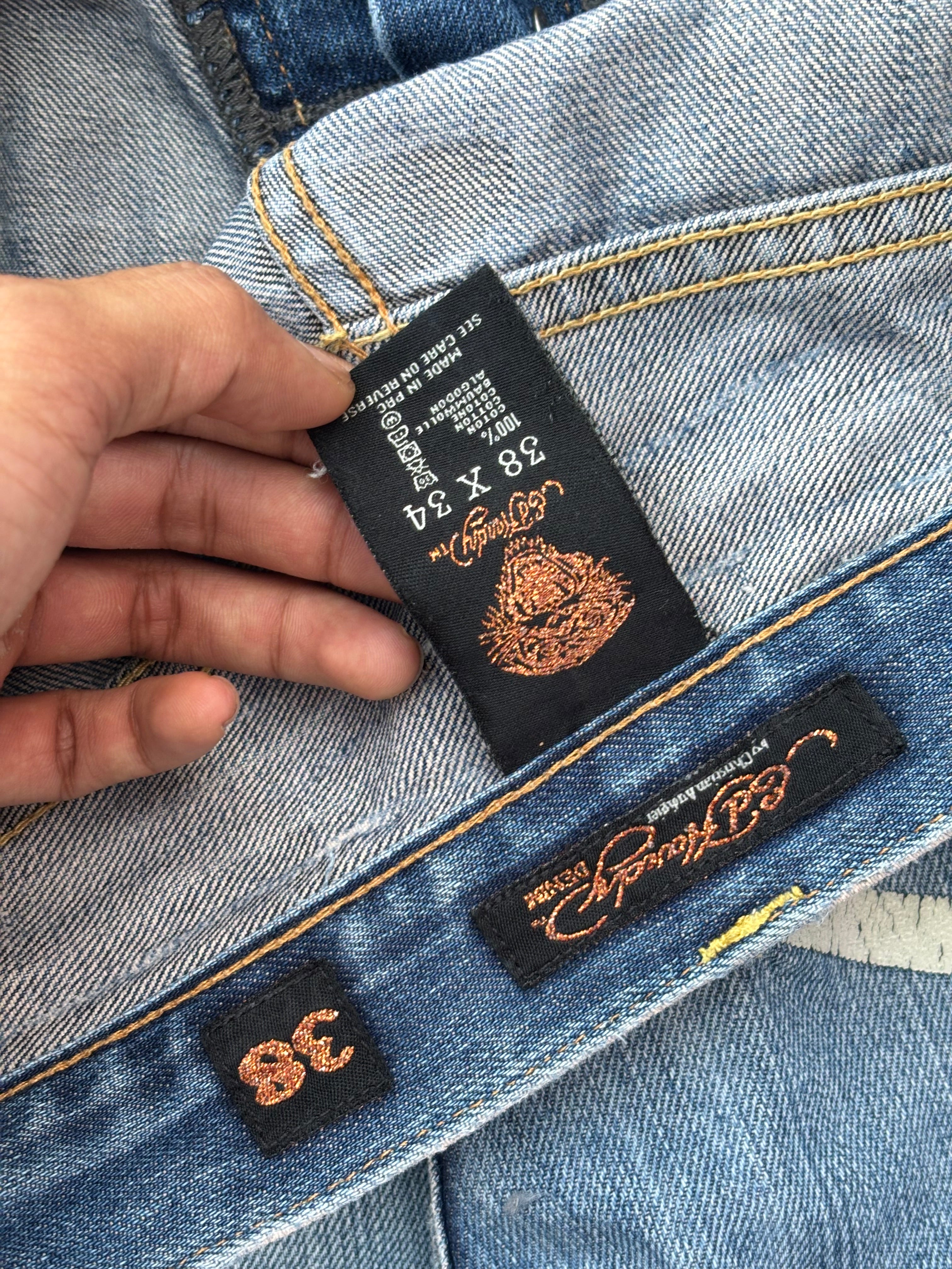 Vintage 00s Edhardy Bootcut Spellout Pant 38