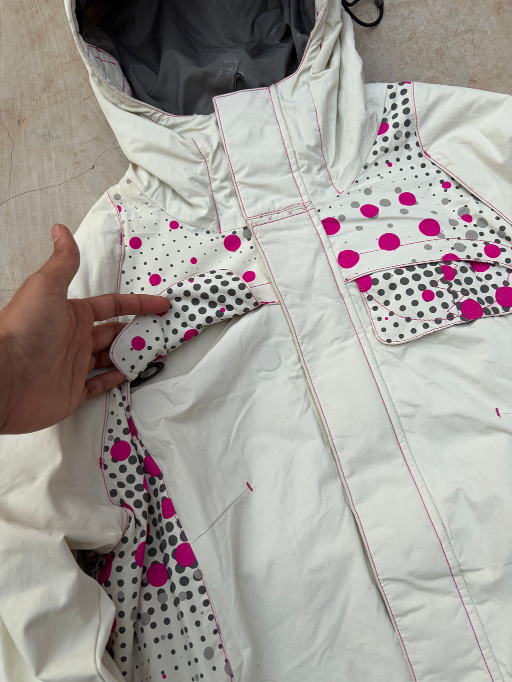 Vintage 00s Oakley Road Fuel Snow Insulated Jacket Polka Dot Panel M