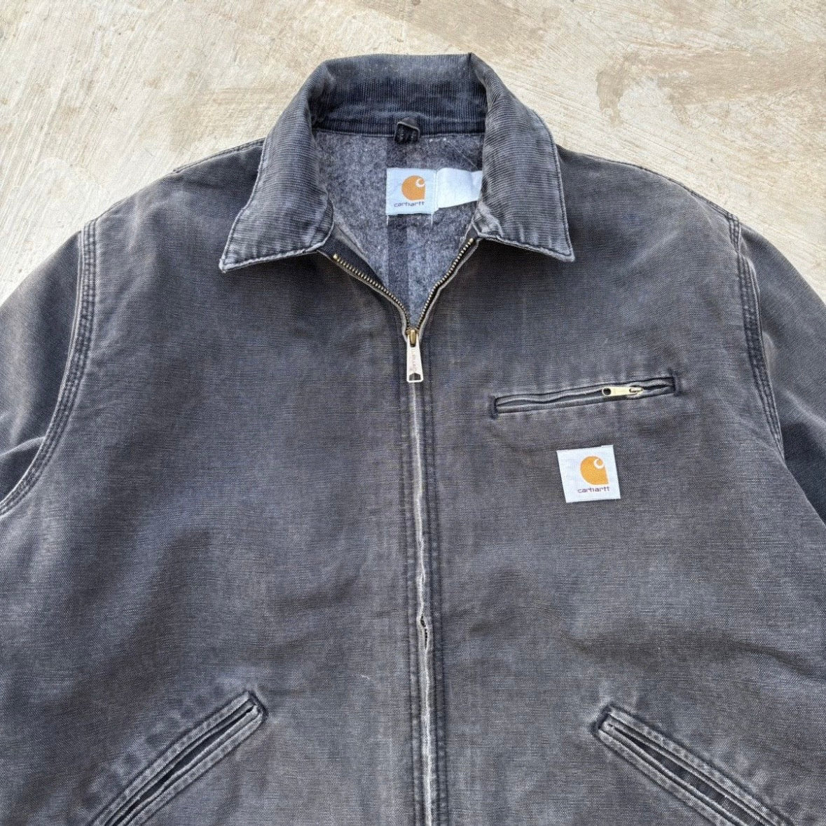 Vintage 90s Faded Carhartt Detroit Jacket L