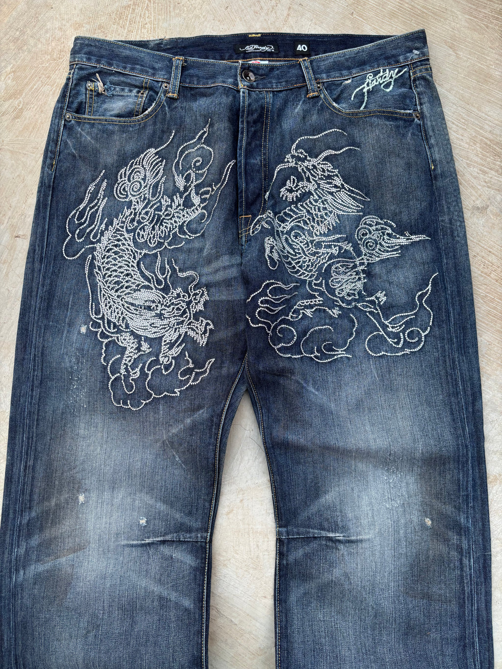 Vintage 00s Edhardy Y2K Spellout Pant 40