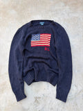 Vintage Polo Ralph Lauren American Flag Sweater M