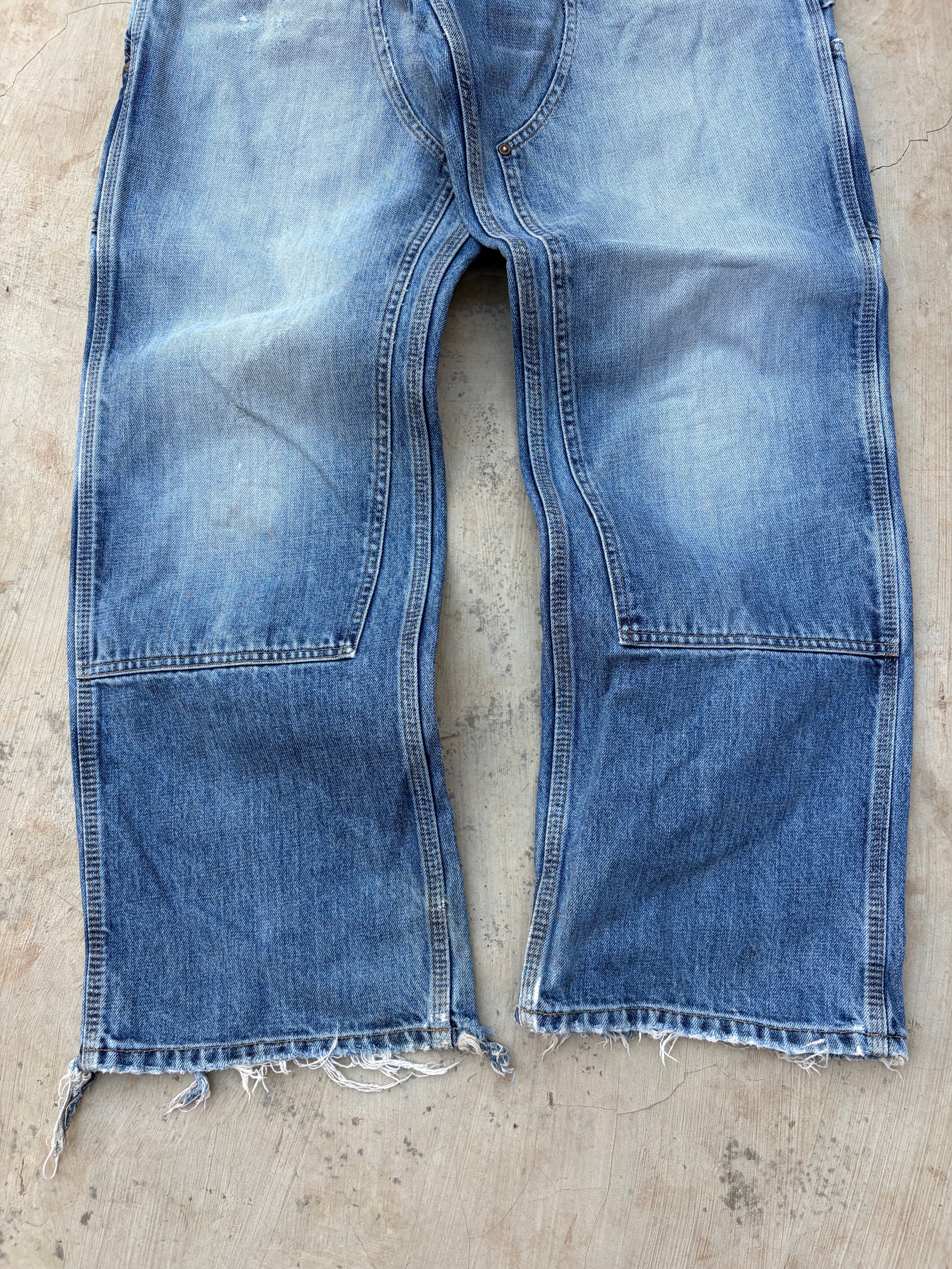 Vintage Carhartt Double Knee Carpenter Jeans Distressed Workwear Rare 32