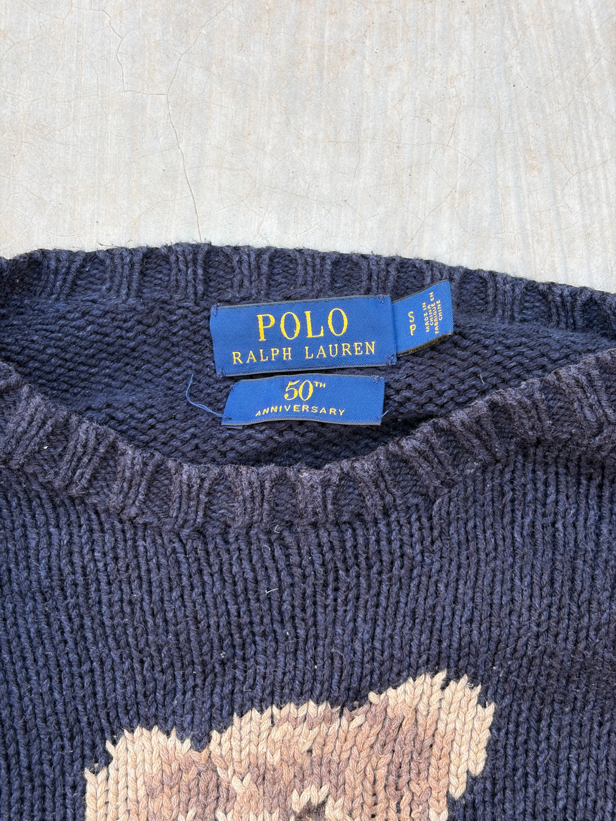 Rare Vintage Polo Ralph Lauren 50th Anniversary Polo Bear Sweater M