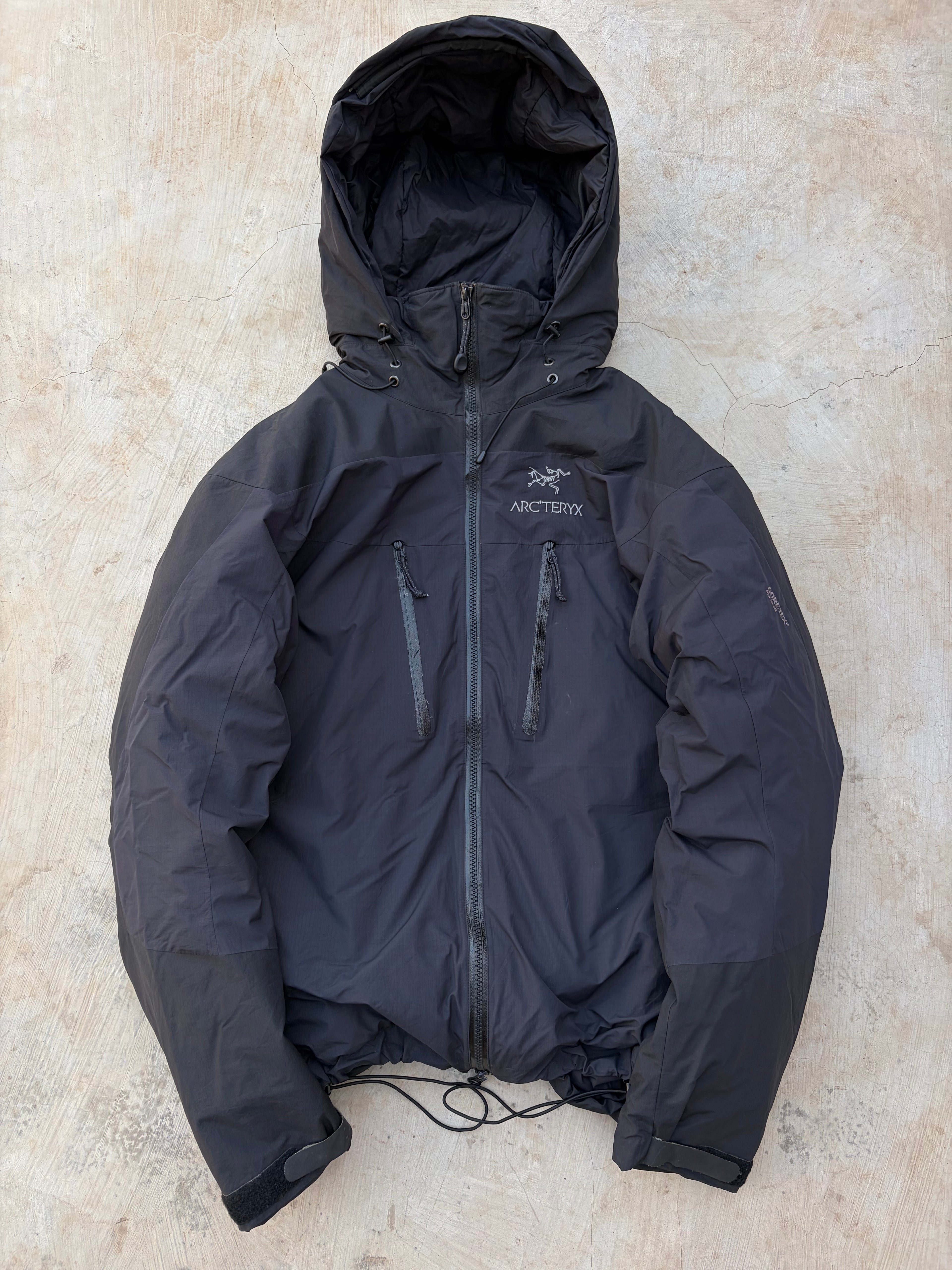 Vintage 00s Arc’teryx Fission SV GoreTex Pro Jacket Black Technical Shell S/M