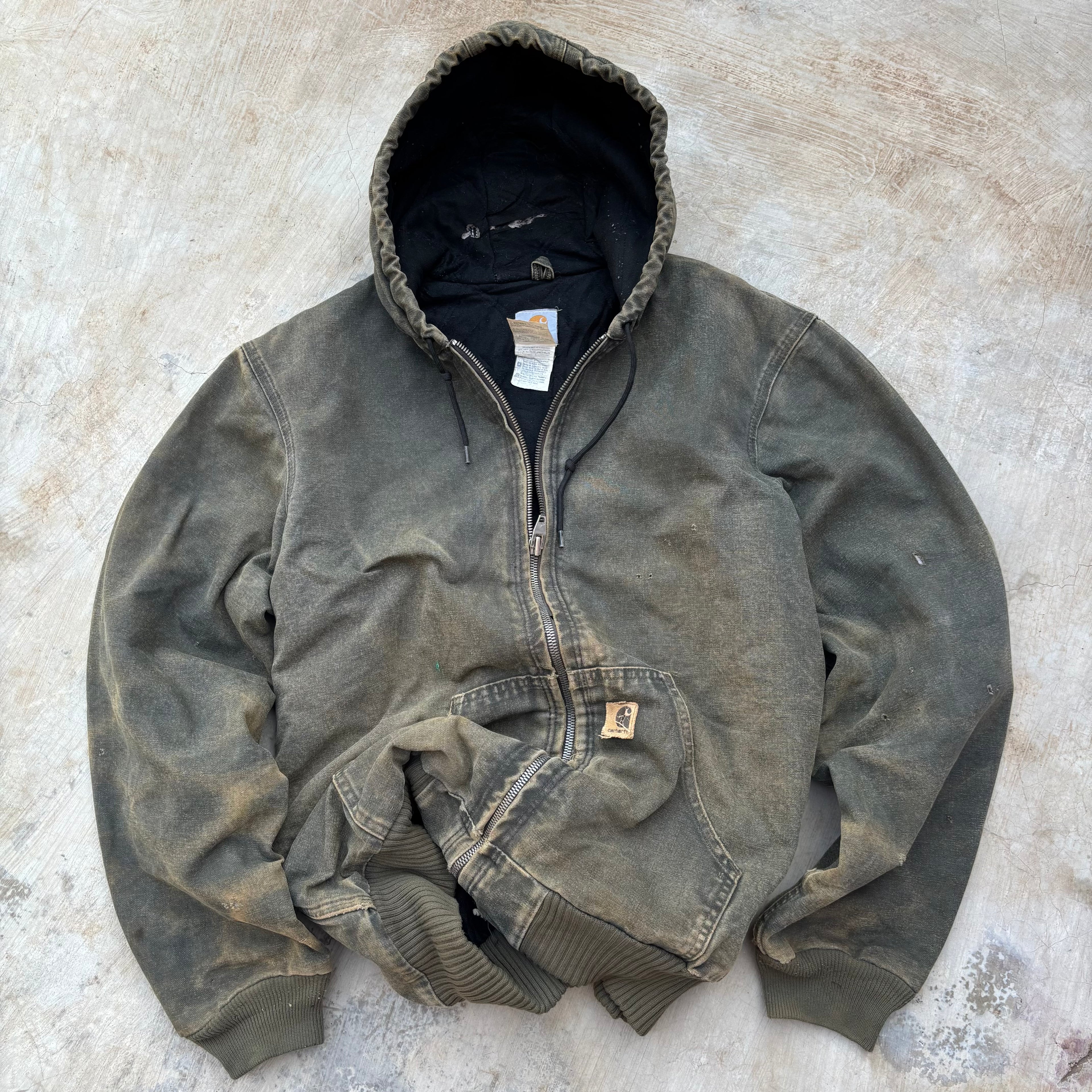 Vintage 00s Thrashed Sunfaded Carhartt Active Jacket Mos M
