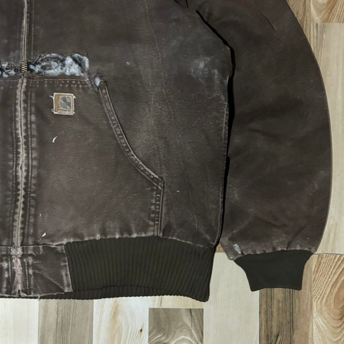 Vintage 00s Carhartt Thrashed Active Jacket DKB L